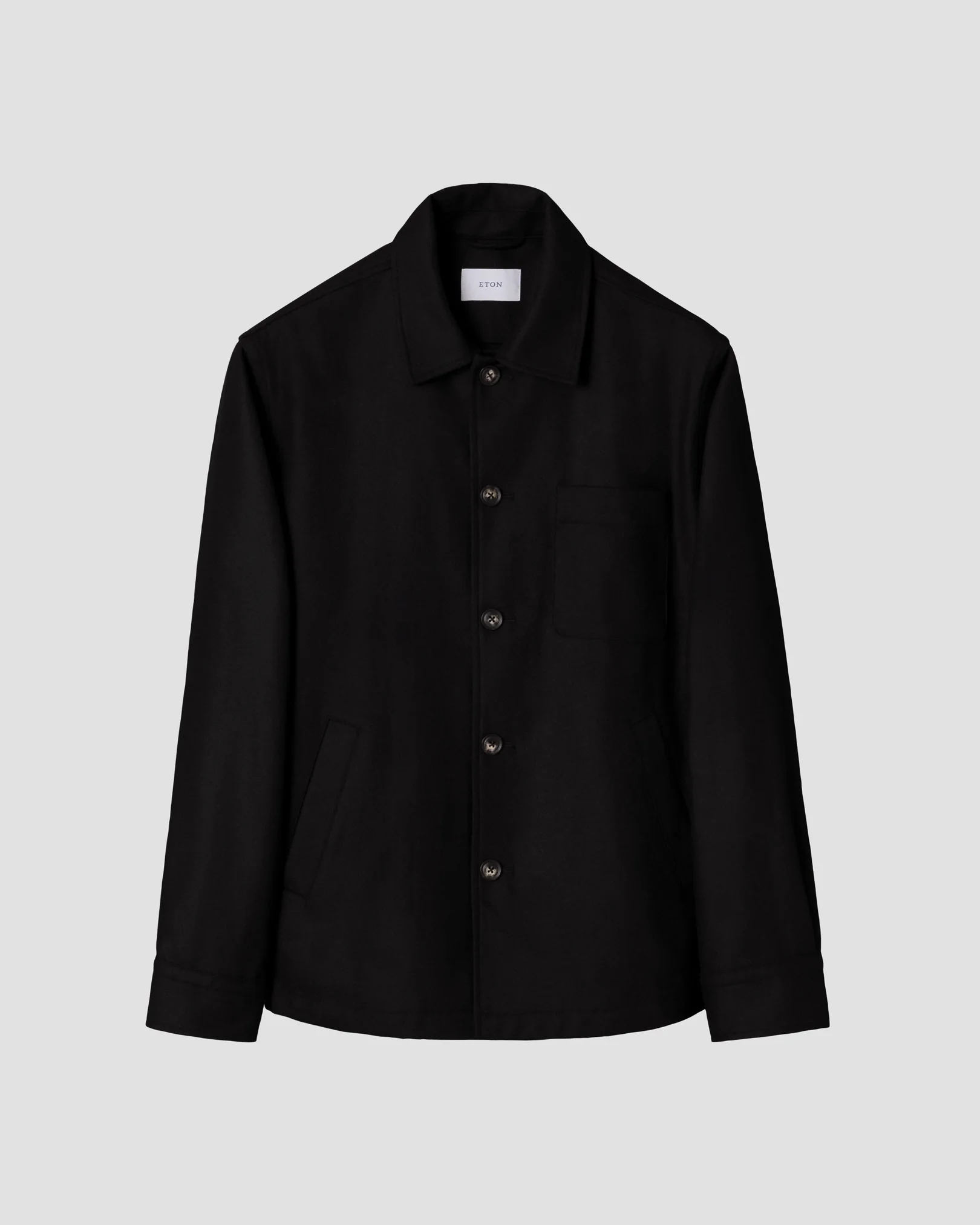 Eton - black wool cashmere jacket