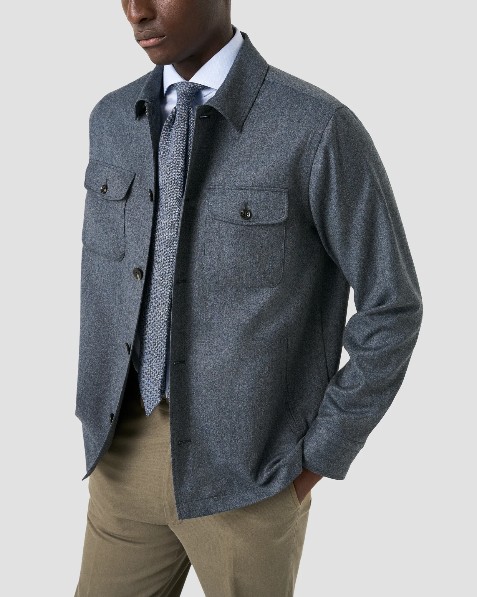 Eton - active wool four pocket overshirt