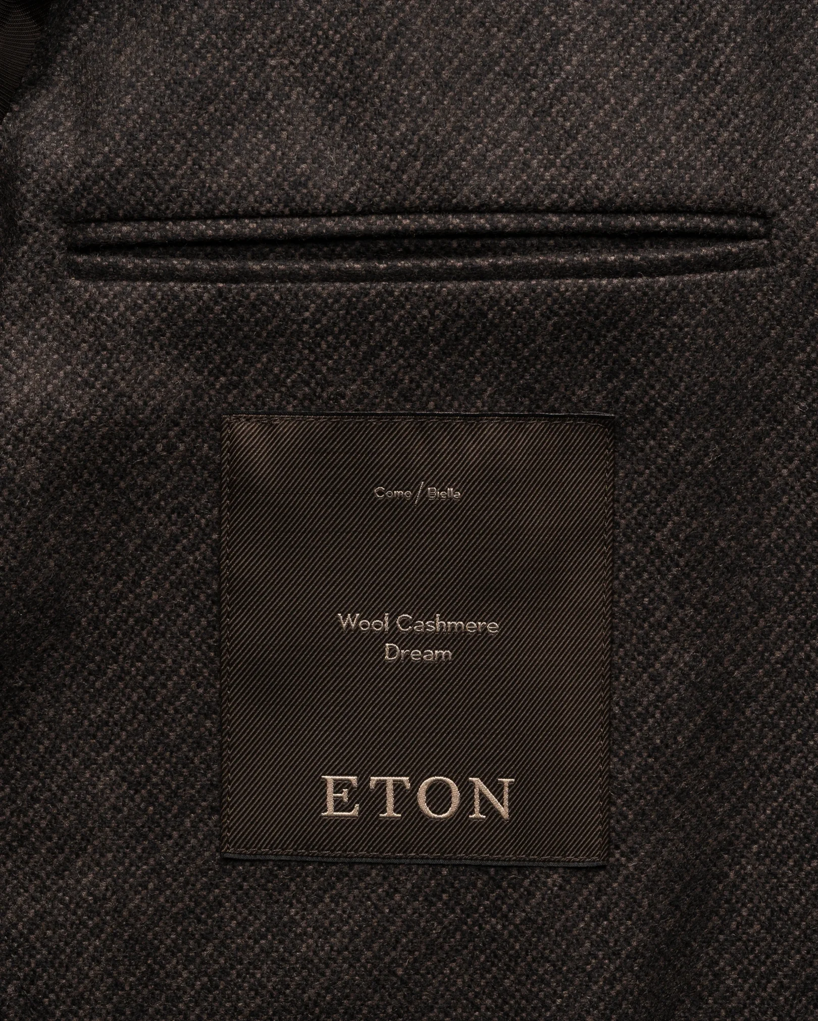 Eton - dark brown wool cashmere soft jacket
