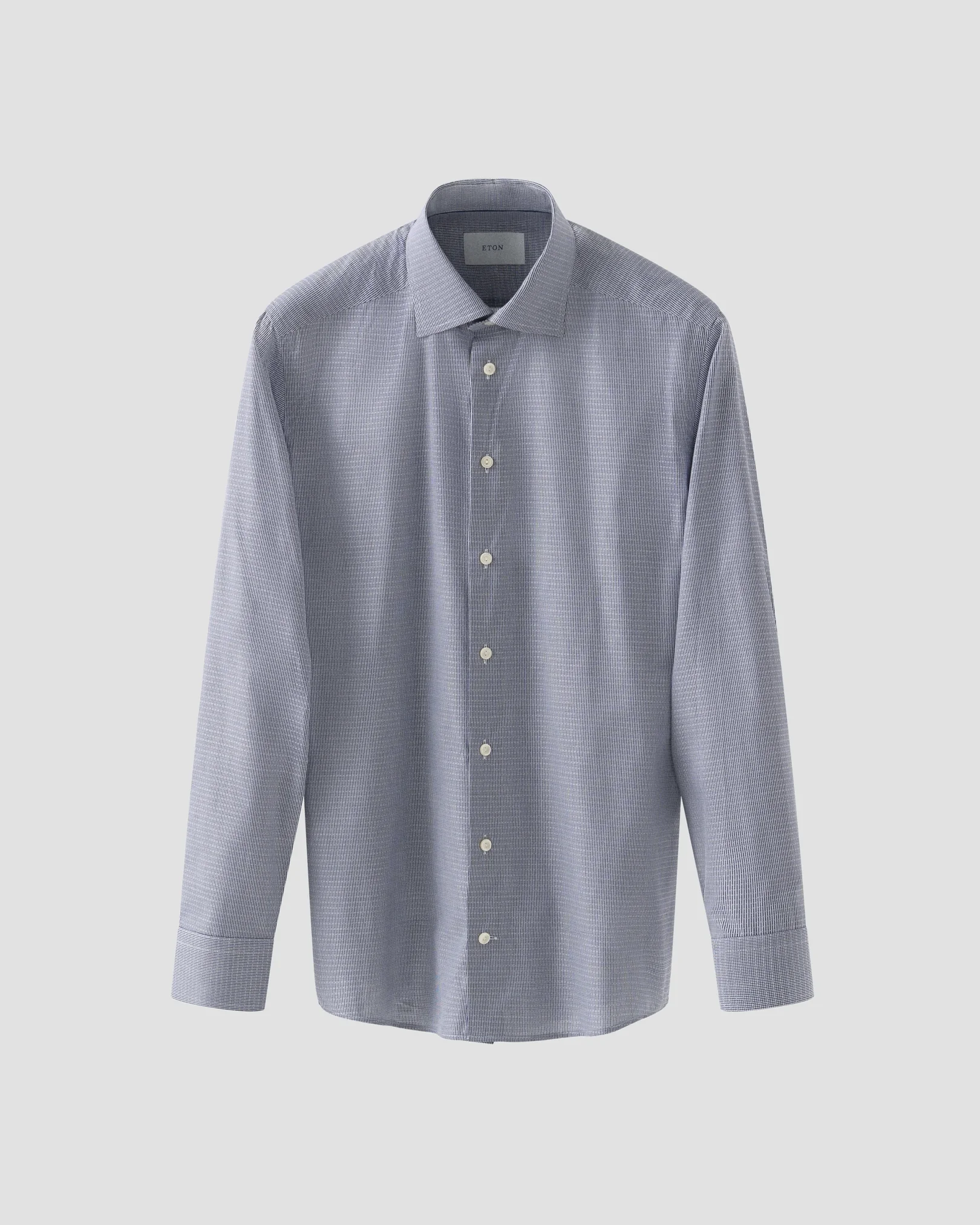 Eton - dark blue semi solid signature dobby shirt
