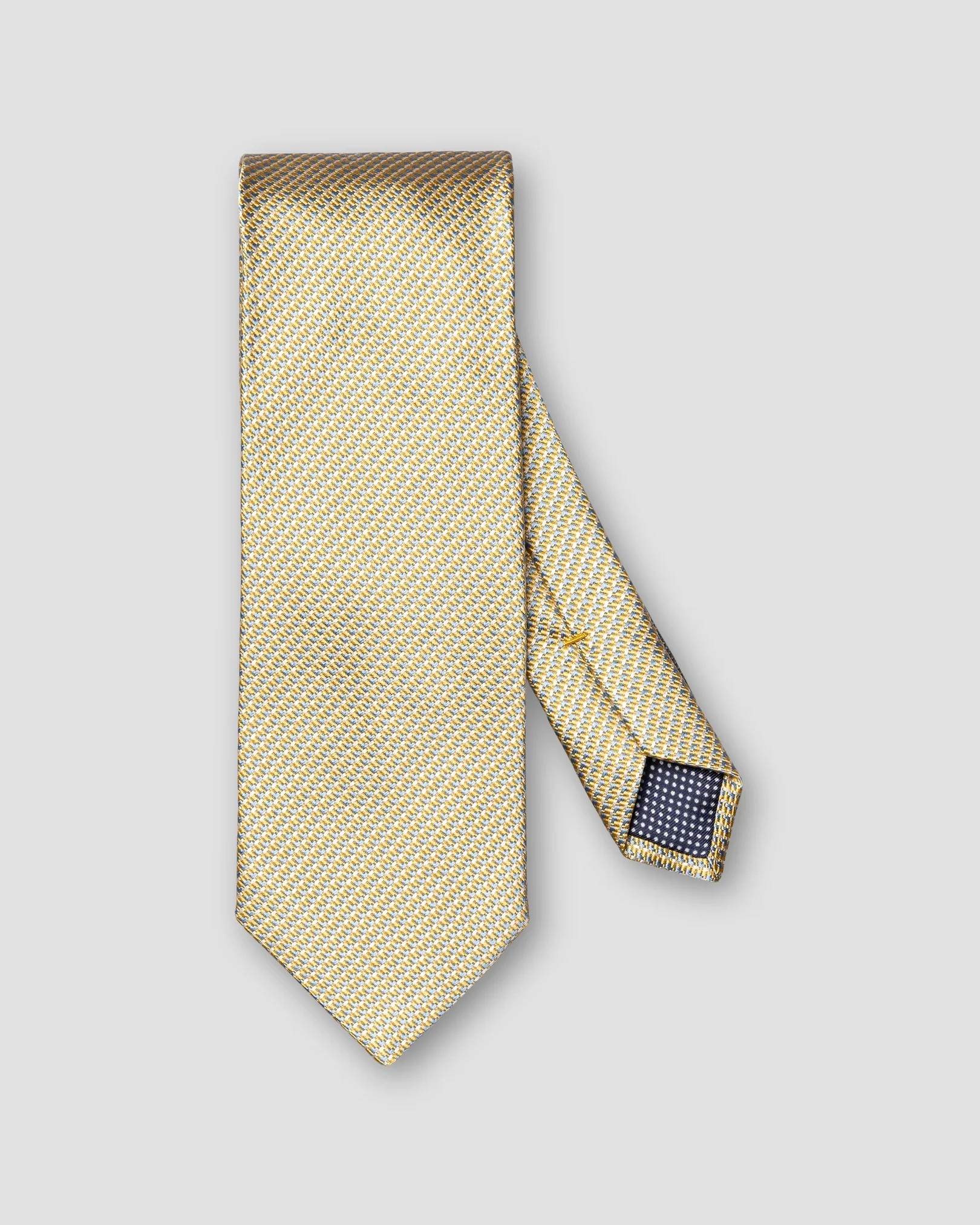 Eton - yellow micro woven cotton silk tie