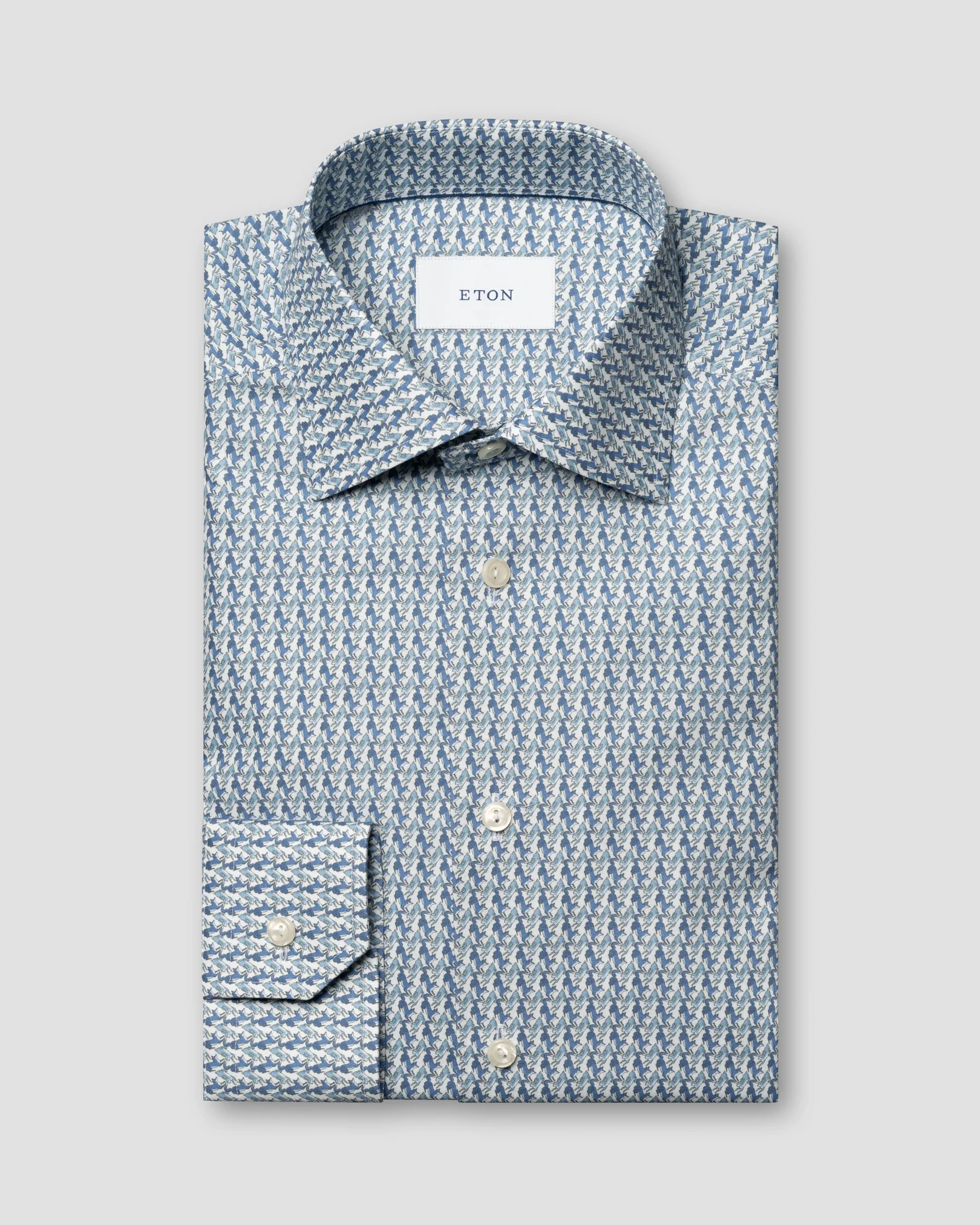 Eton - micro motif print shirt