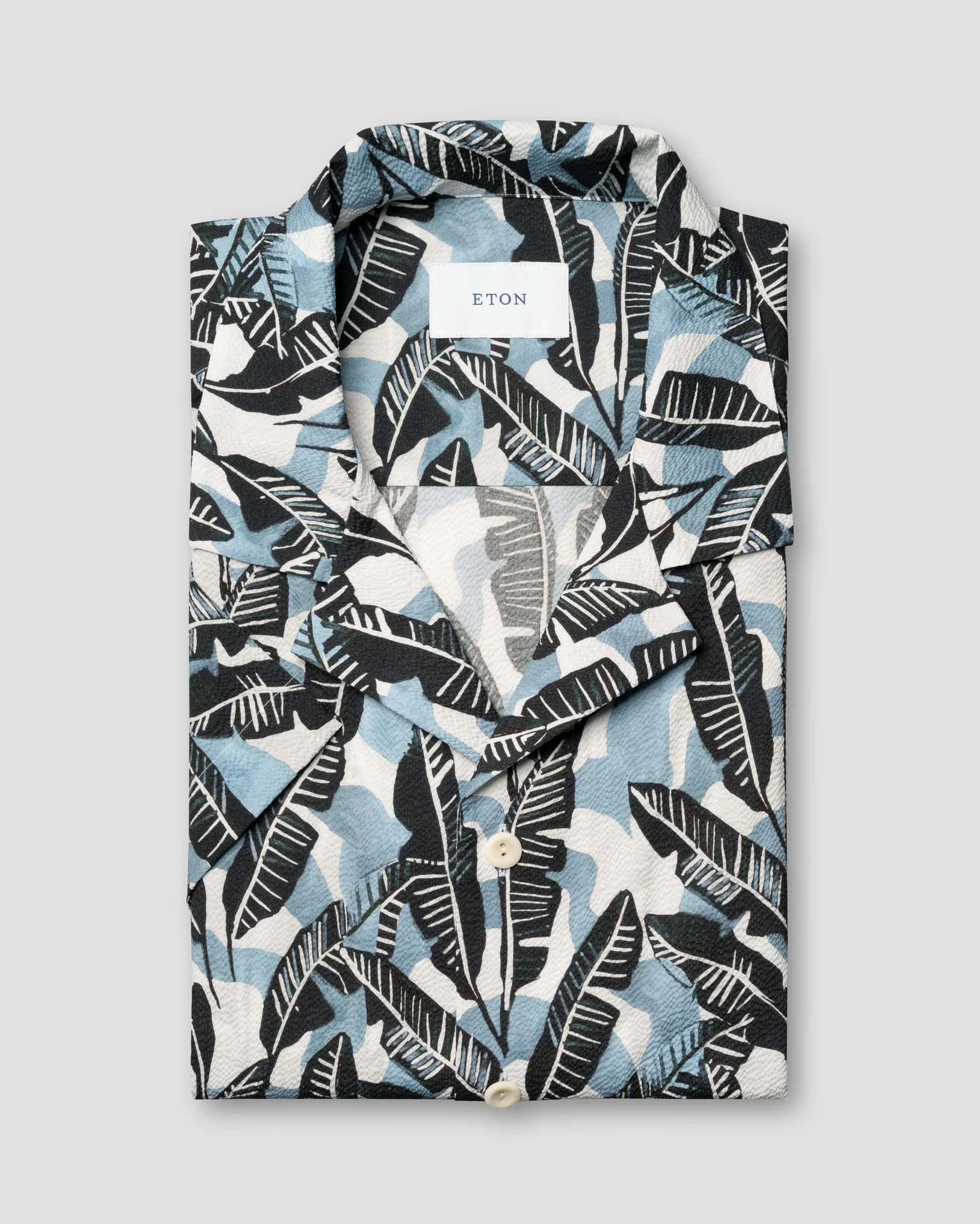 Eton - palm tree resort shirt