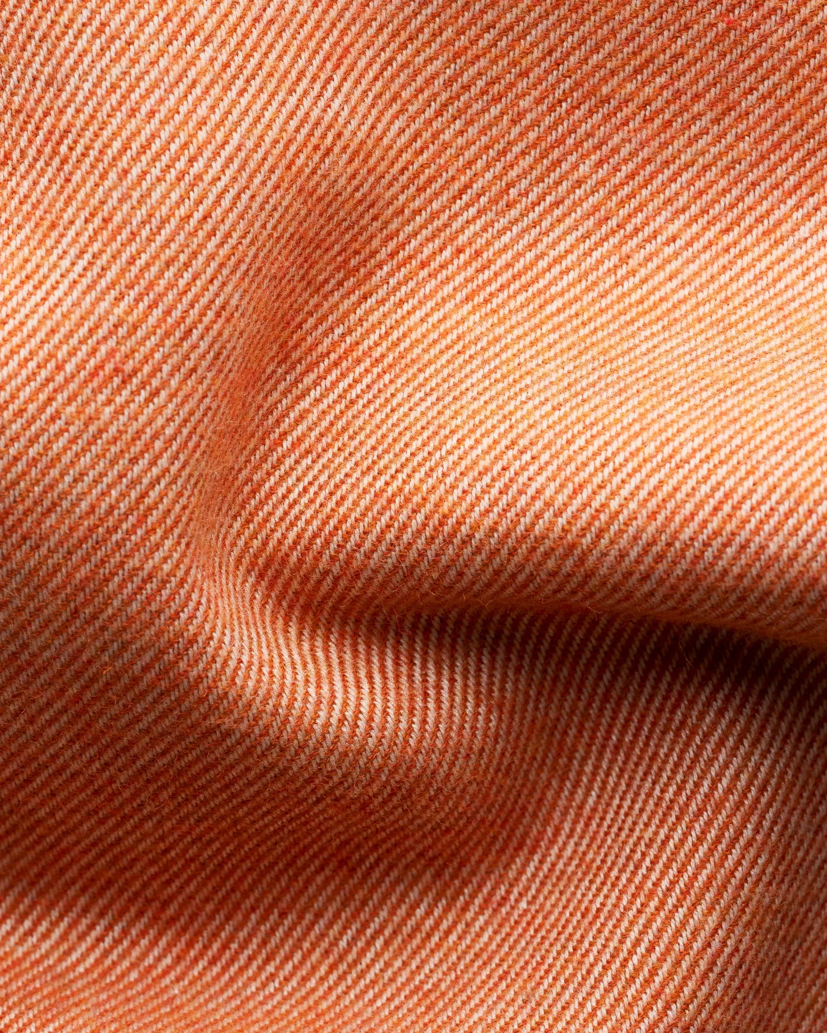 Eton - orange solid flannel shirt