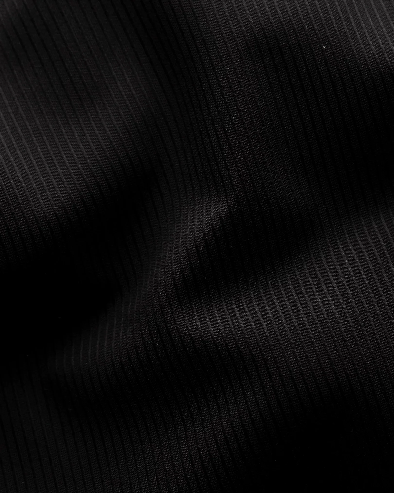 Eton - black diagonal twill shirt extreme cut away