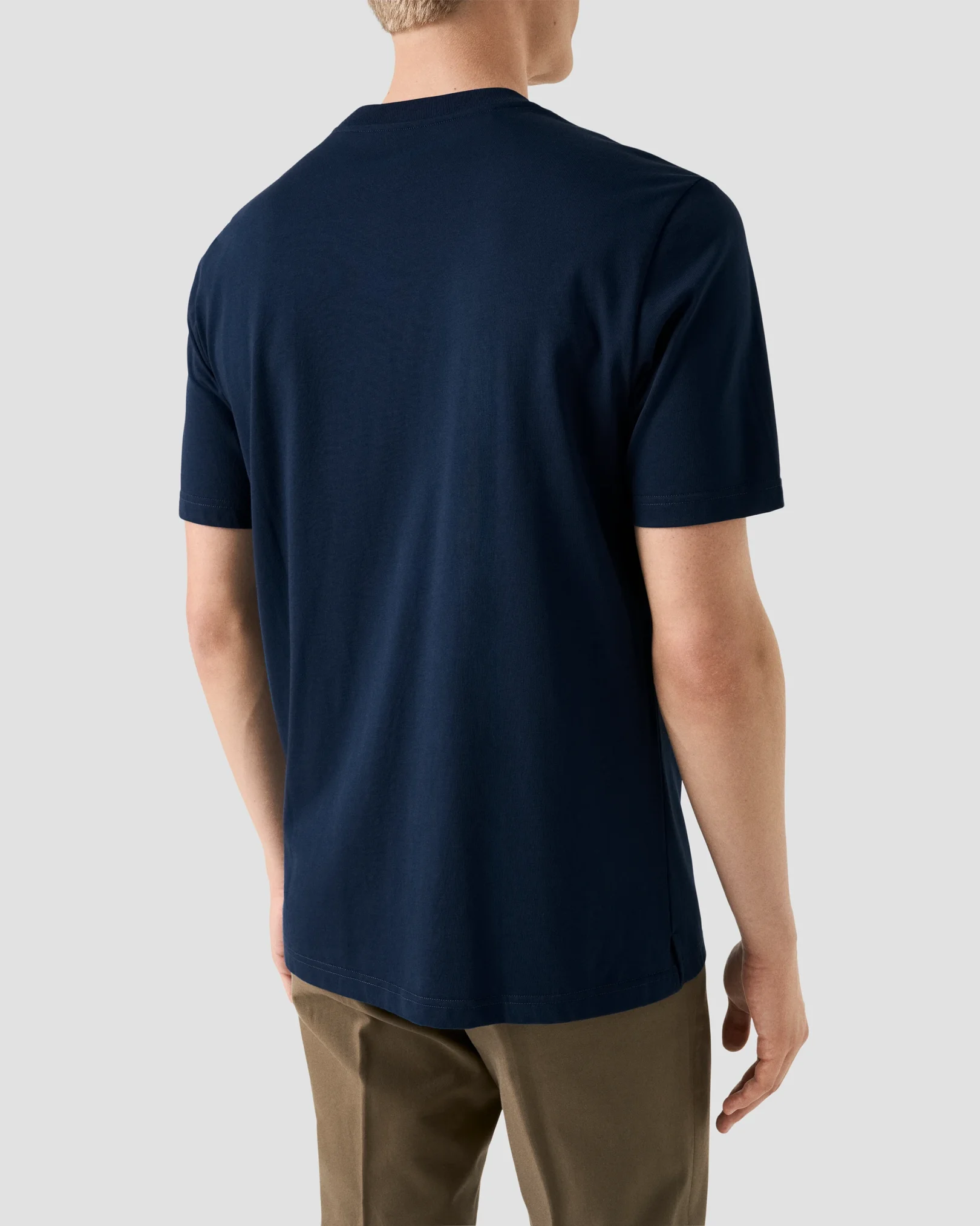 Eton - navy blue crew neck short sleeve t shirt