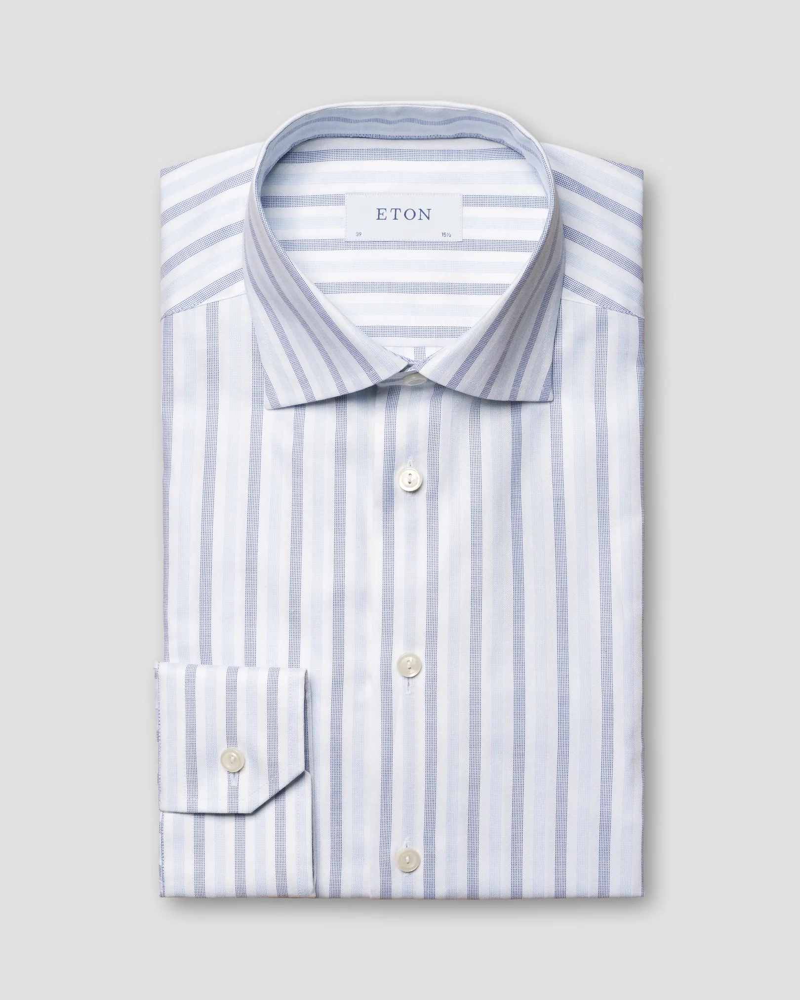 Light Blue Multi-Striped Wrinkle Free Oxford Shirt