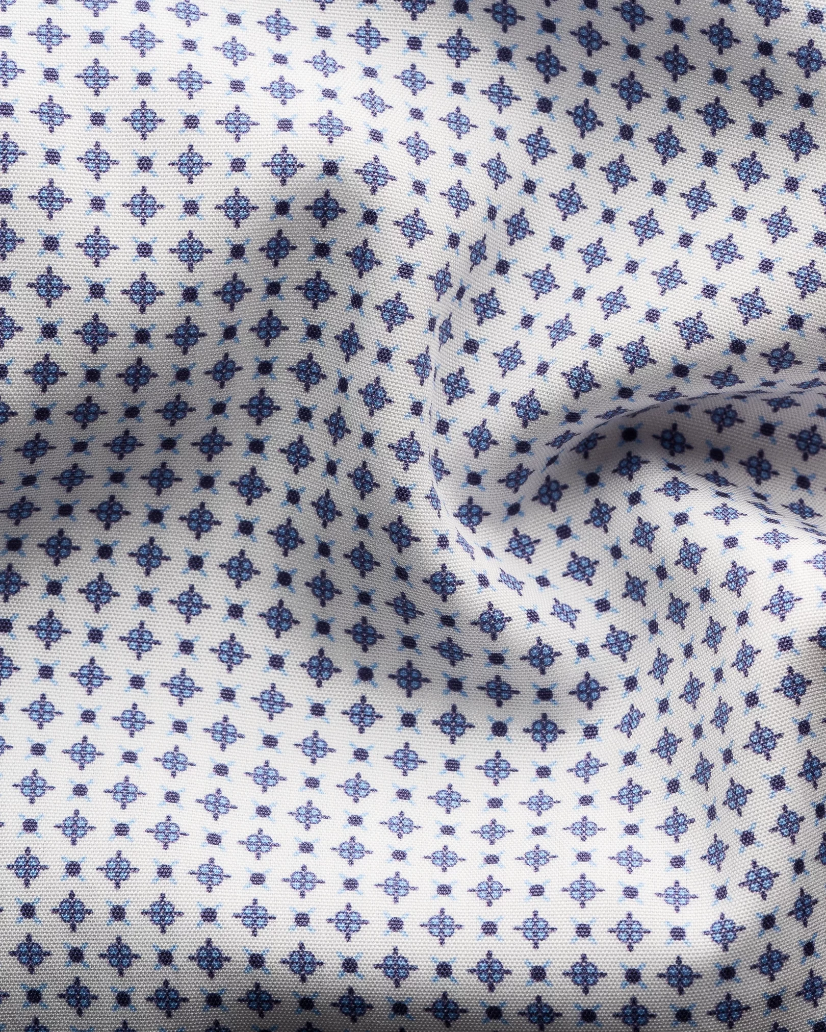 Eton - Light Blue Micro Print Signature Poplin Shirt