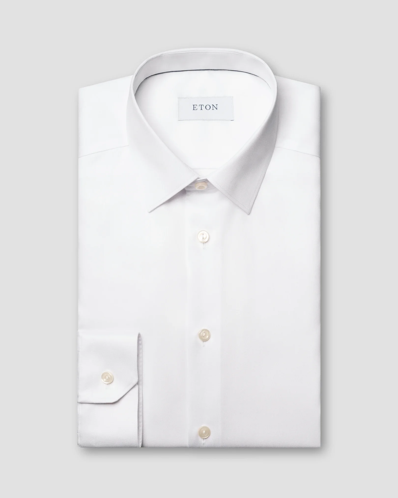 Eton - white solid twill shirt