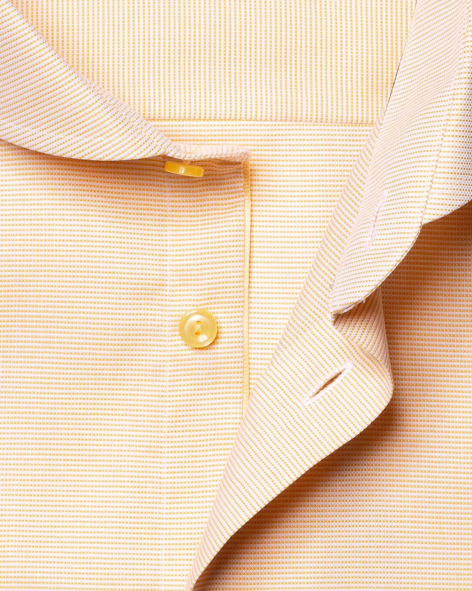 Eton - light yellow twill shirt extreme cut away