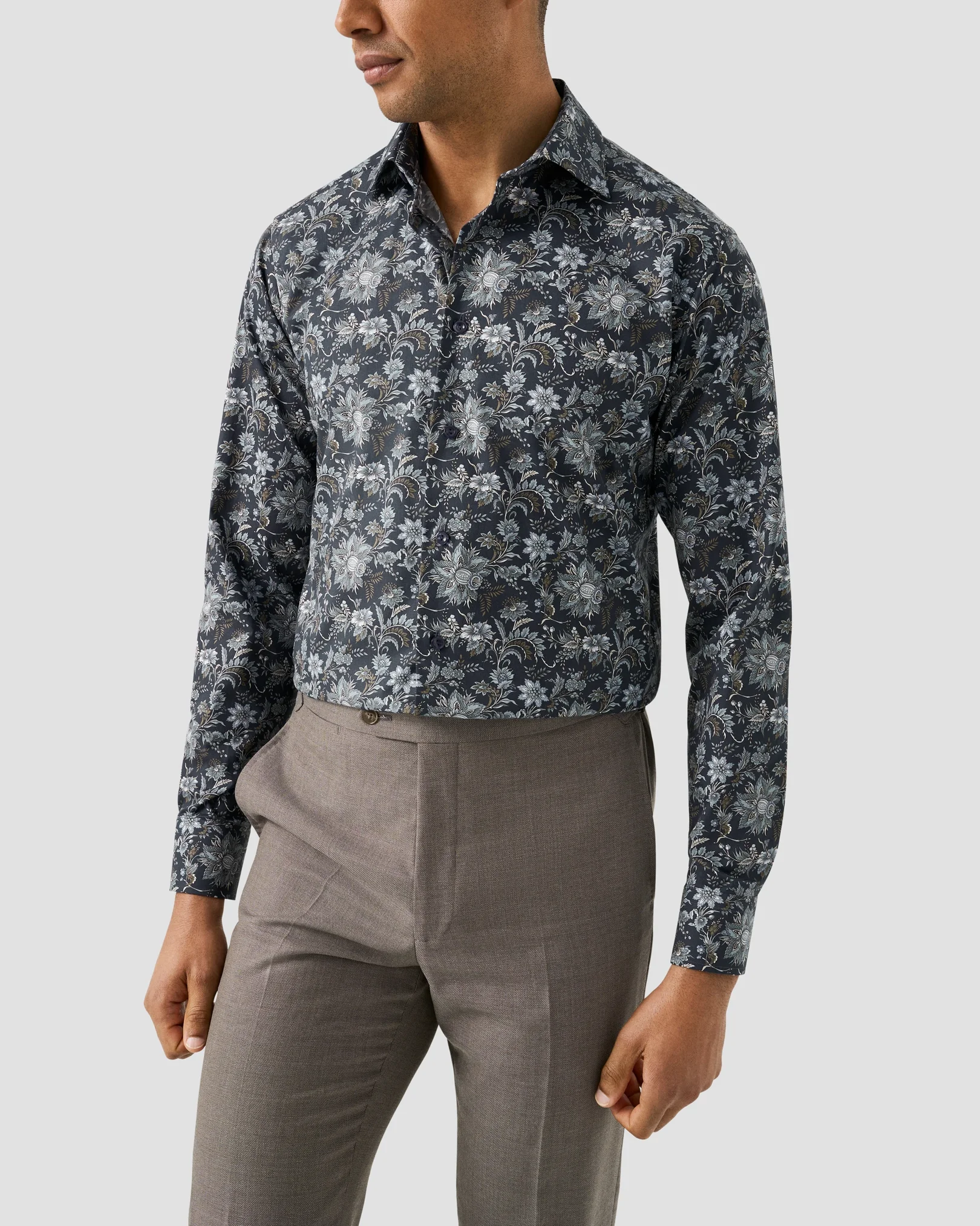 Eton - Floral Print Signature Twill Shirt