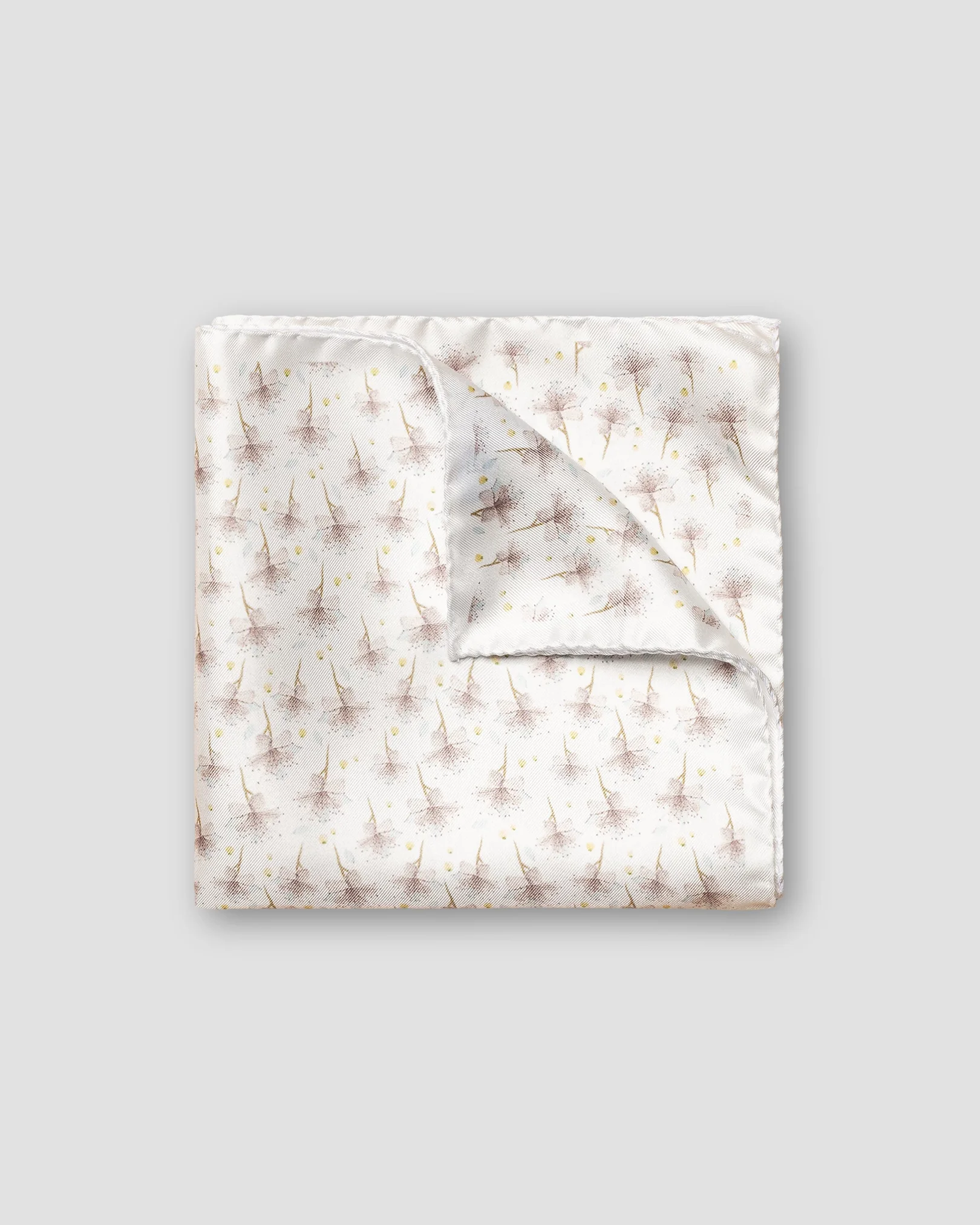 Eton - light grey flower pocket square