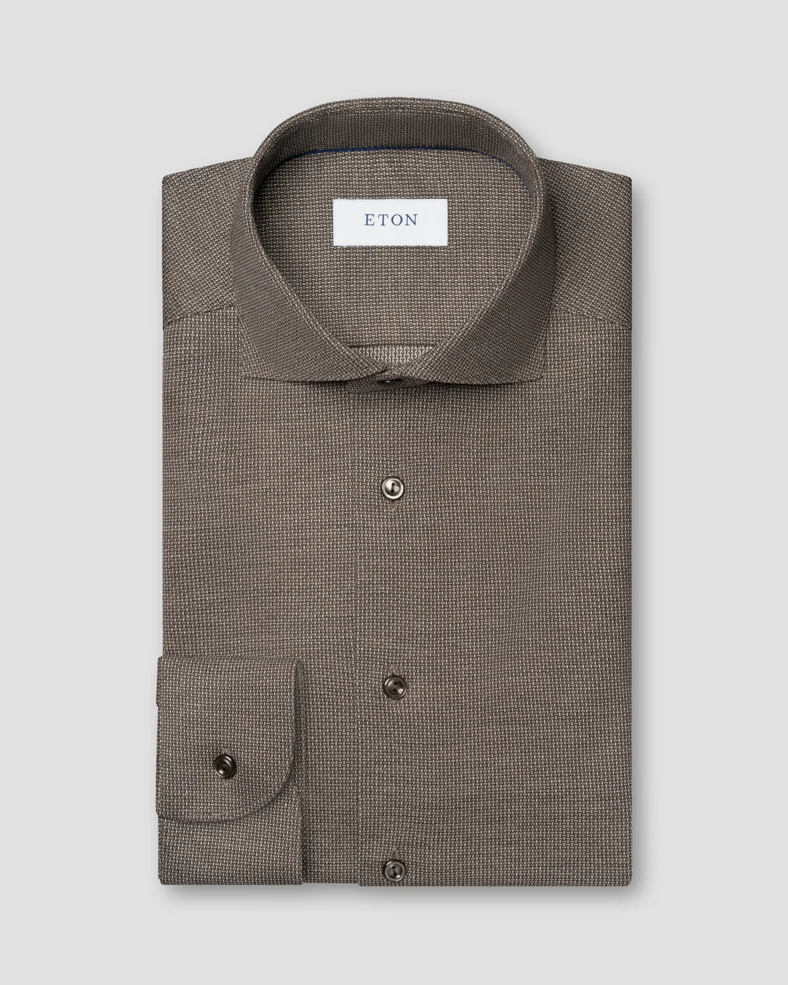 Eton - Solid Knitted Merino Shirt