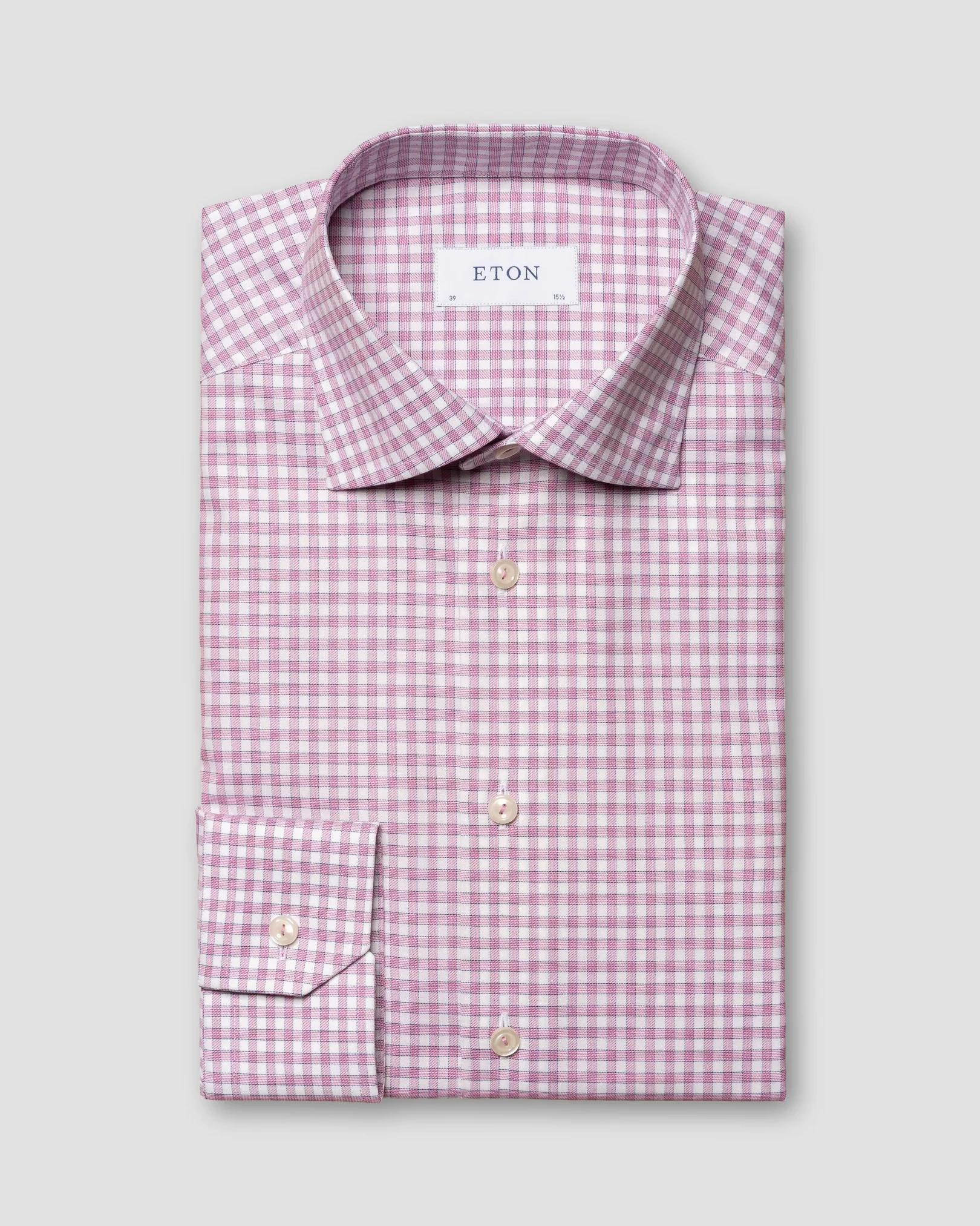 Pink Checked Signature Twill Shirt