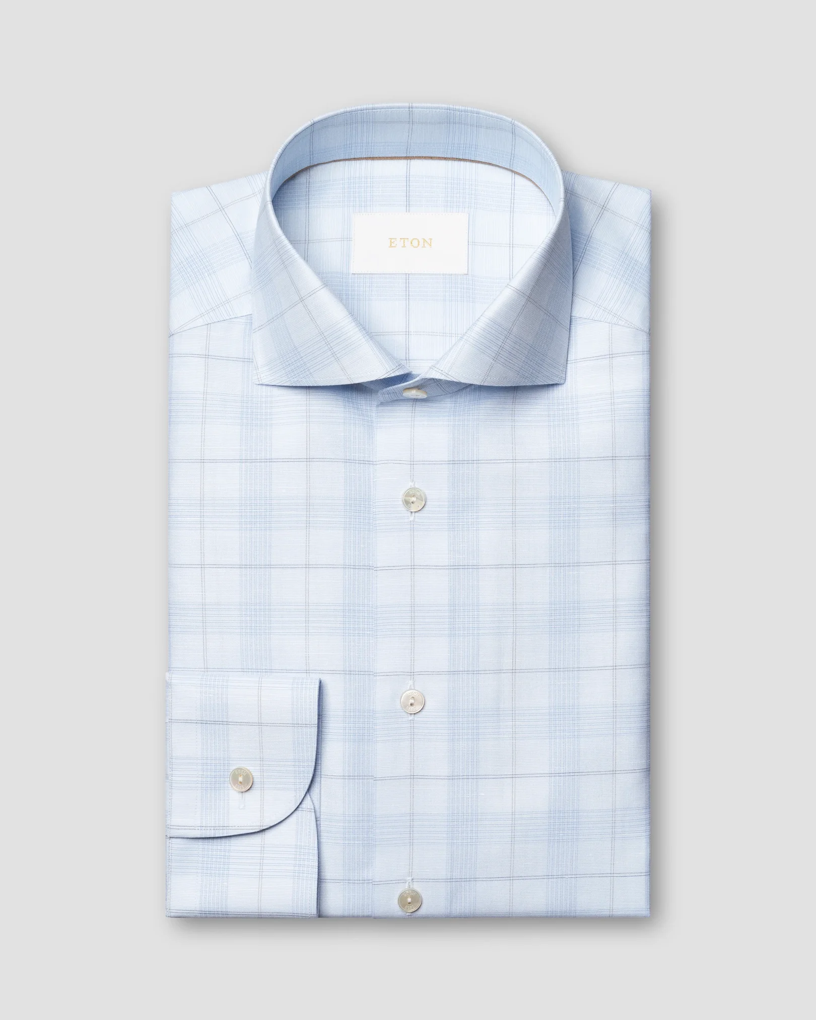 Eton - Check Cotton Linen Shirt