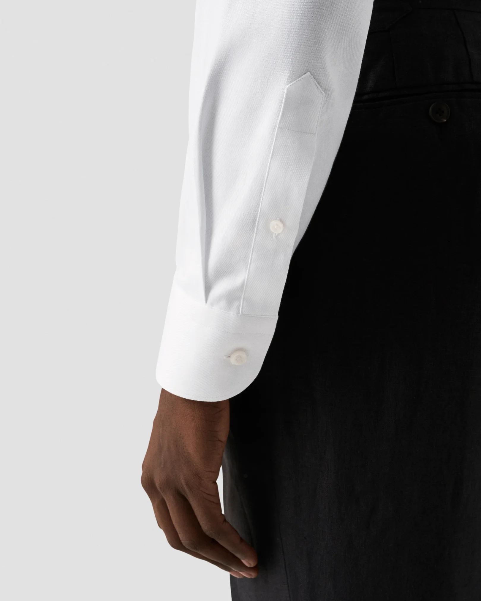 Eton - white twill wide spread collar