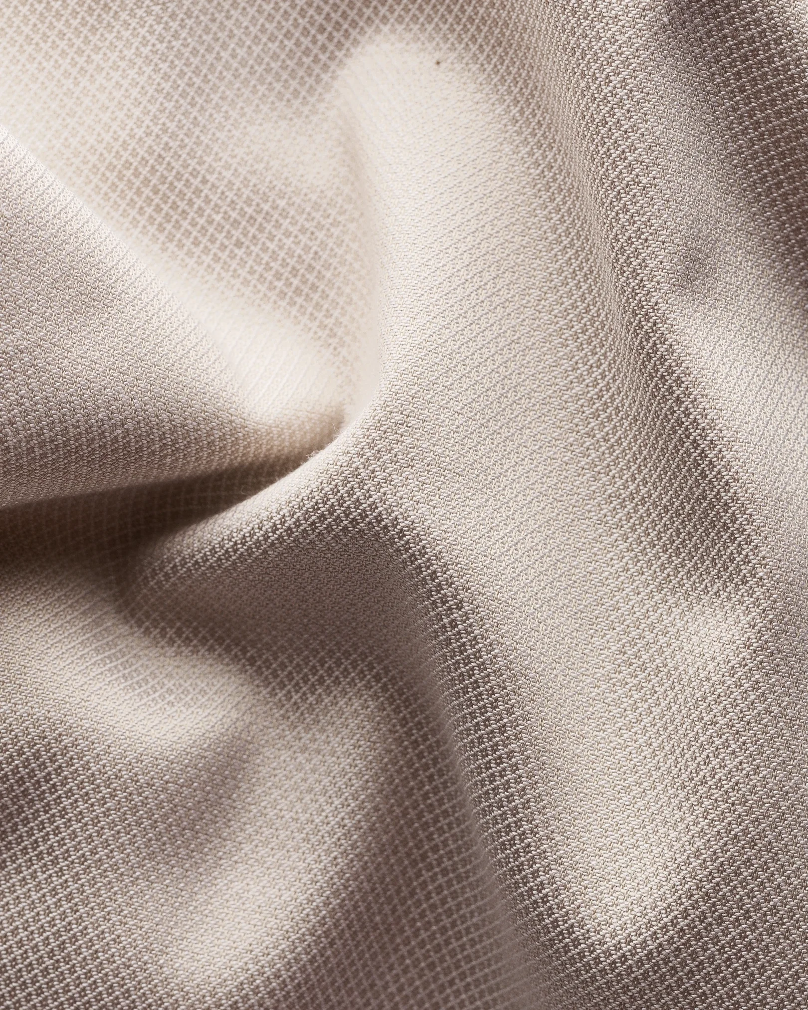 Eton - light brown cotton lyocell stretch shirt