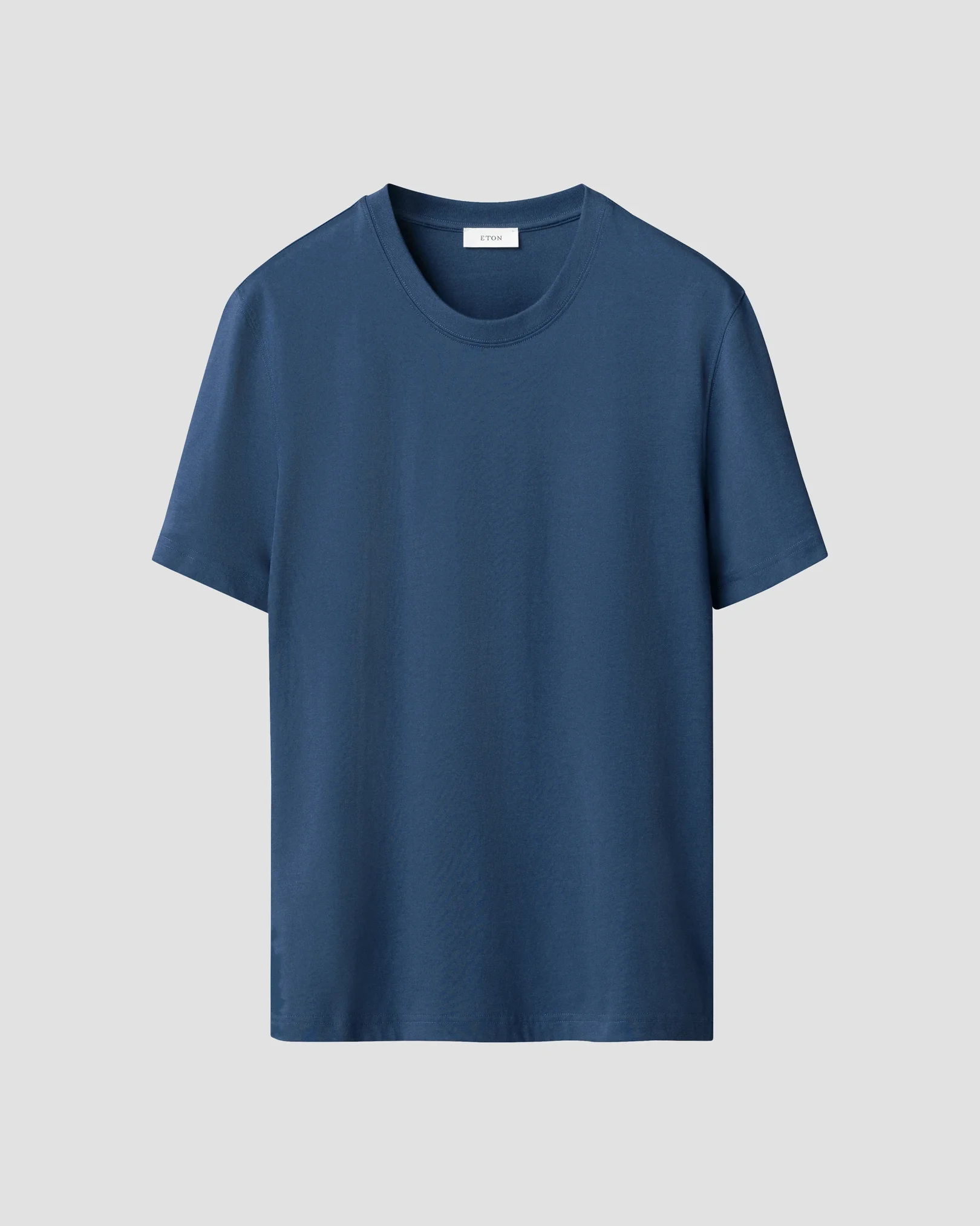 Eton - mid blue single jersey supima cotton t shirt