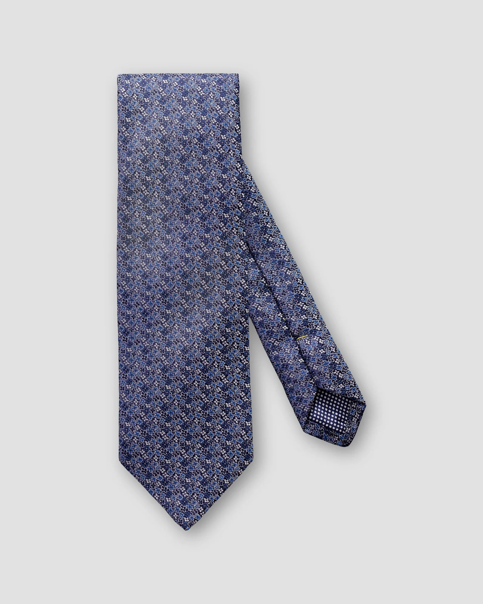 Eton - dark blue micro floral silk tie