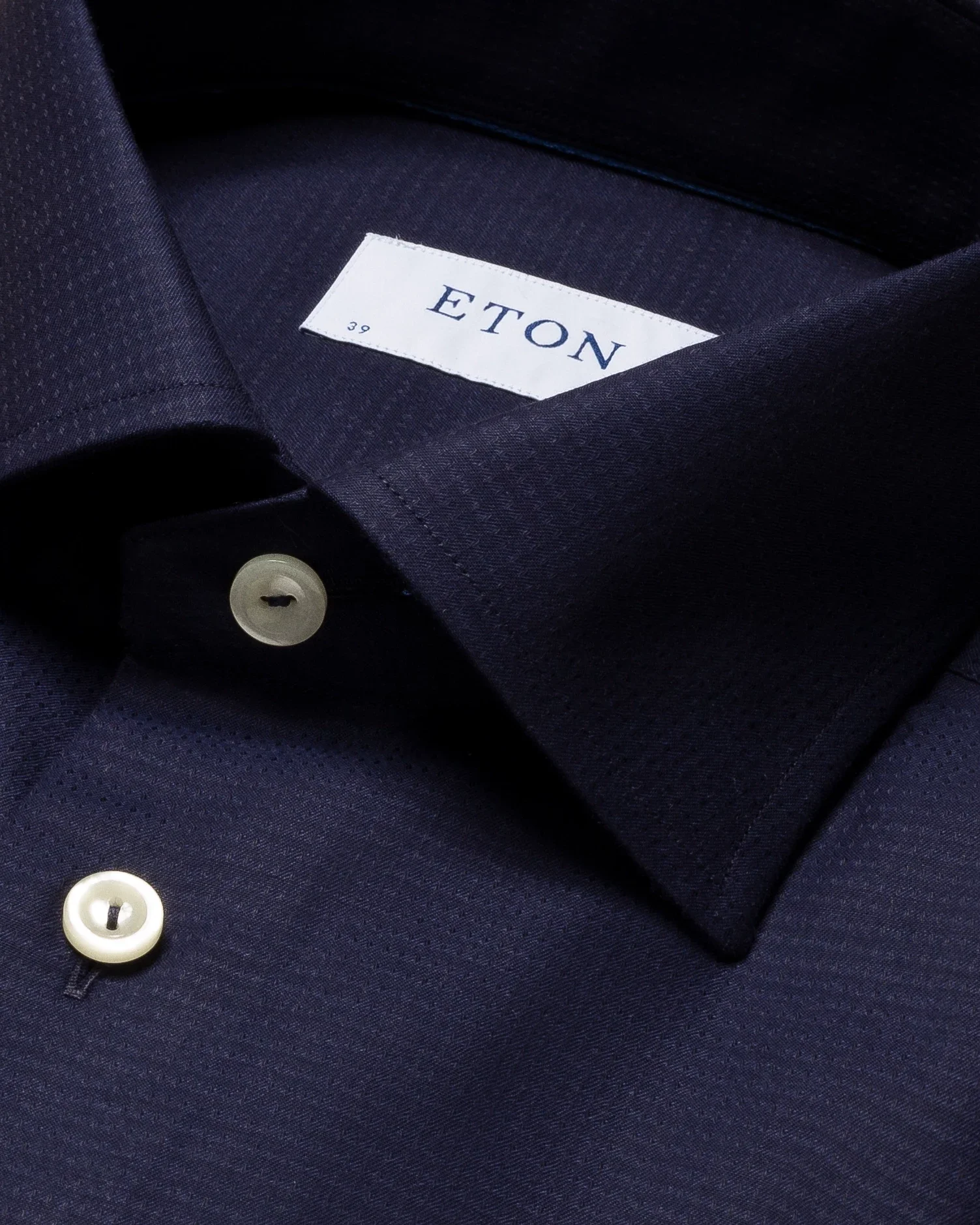 Eton - blue pin dot twill shirt