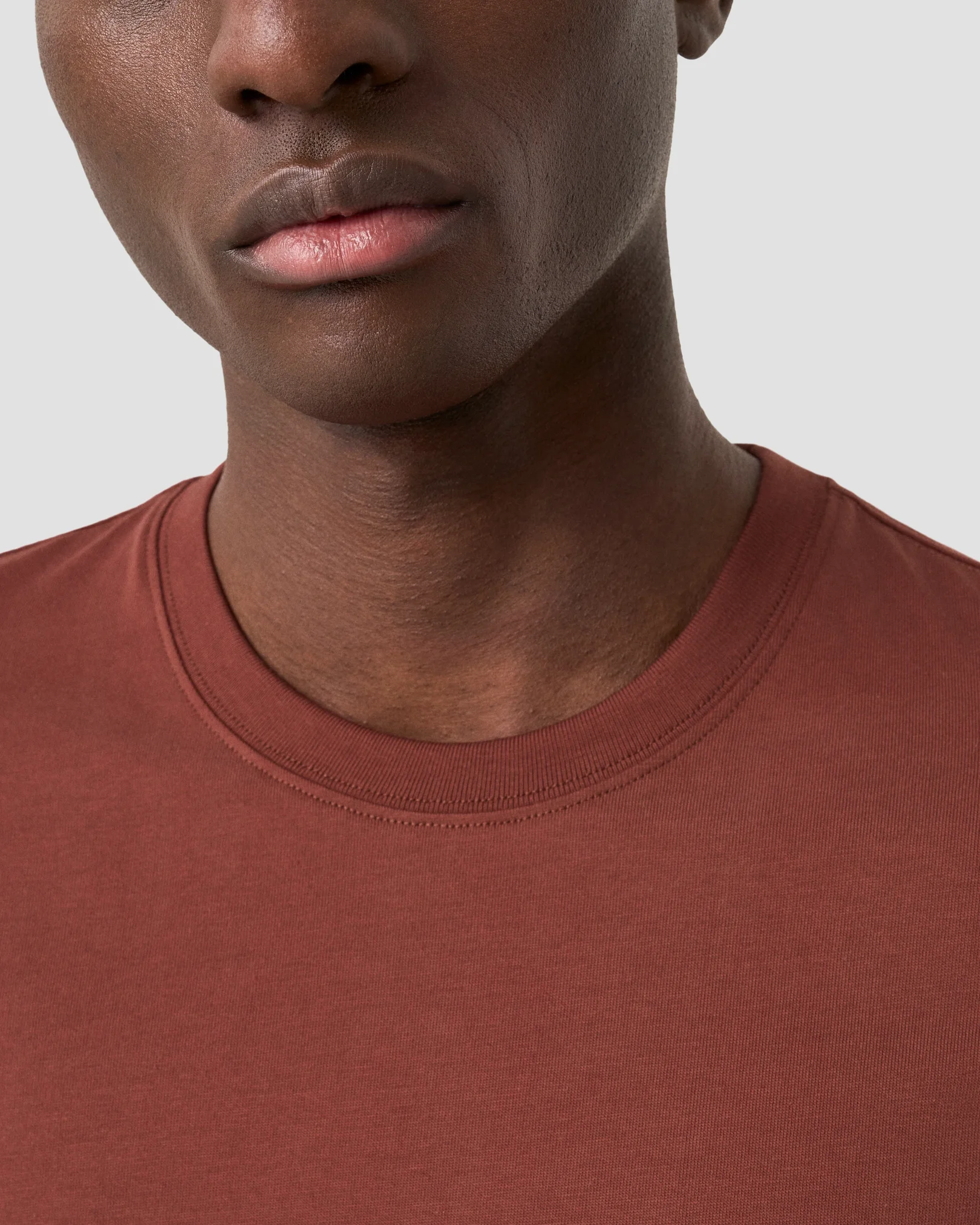 Eton - dark red single jersey supima cotton t shirt