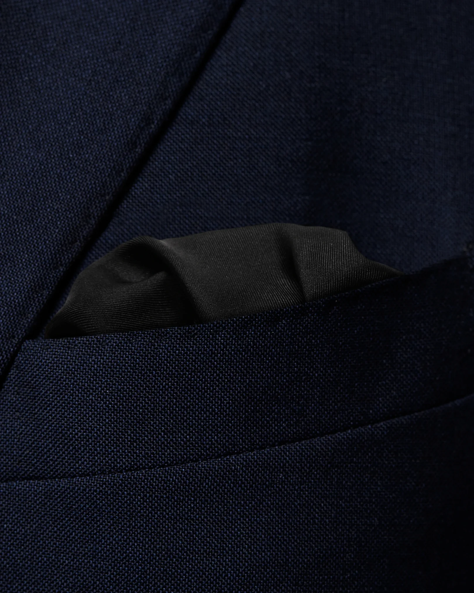 Eton - black silk pocket square