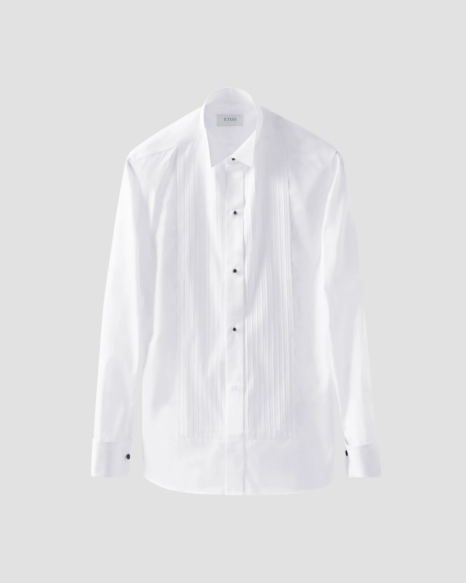 Eton - White Plissé Tuxedo Shirt - Wing Collar
