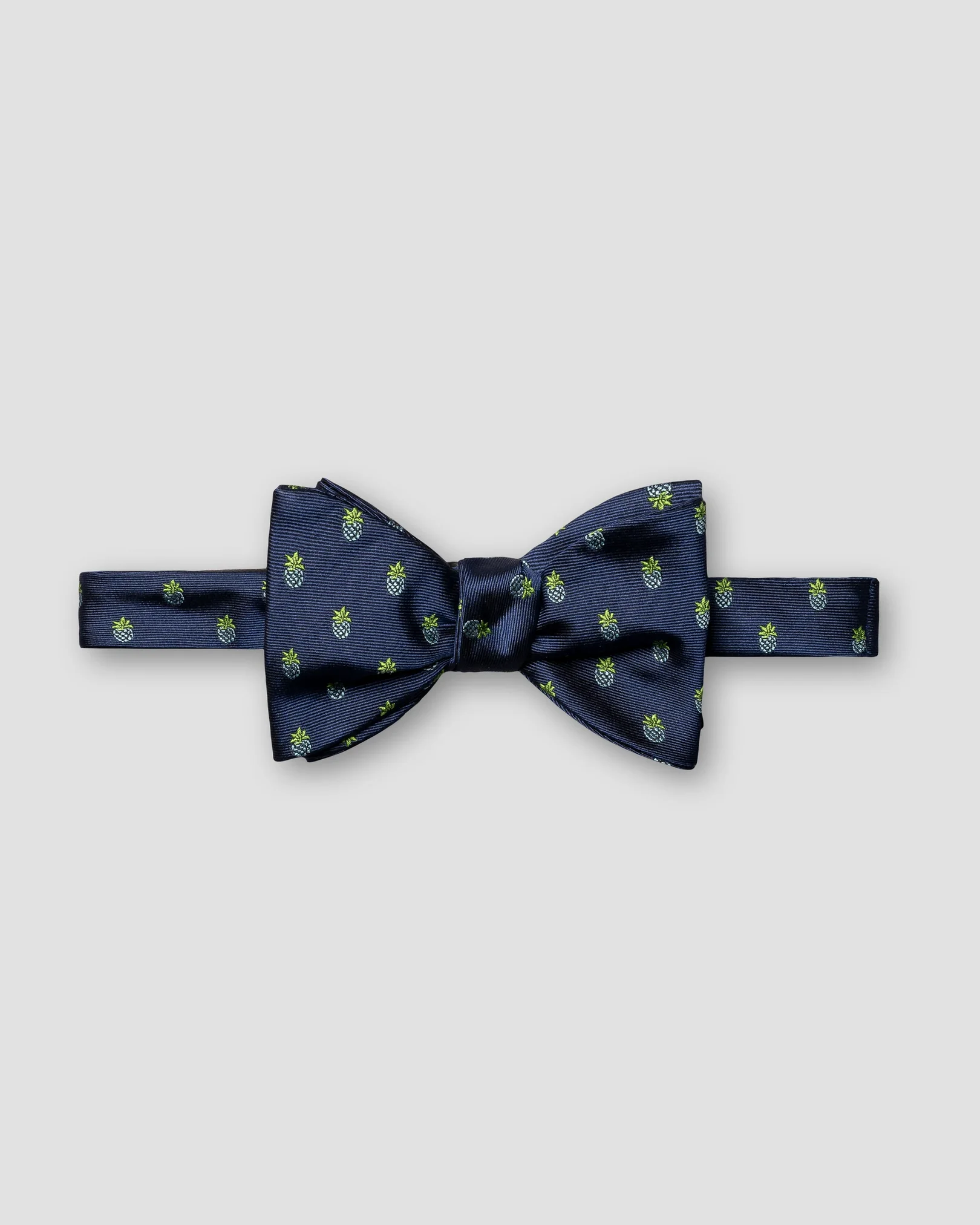 Eton - navy blue pineapple silk bow tie self tied