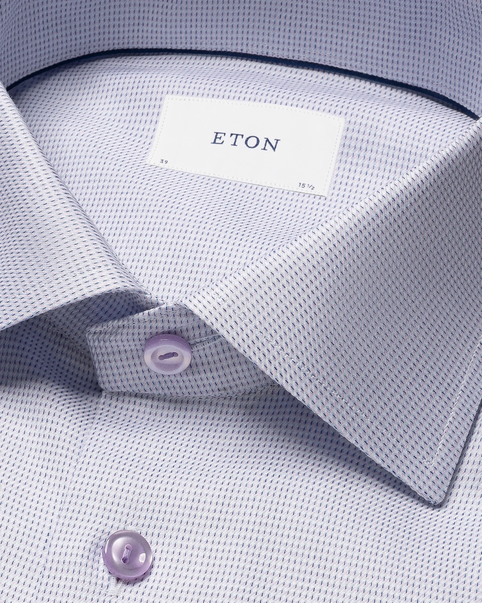 Eton - pink semi solid dobby shirt