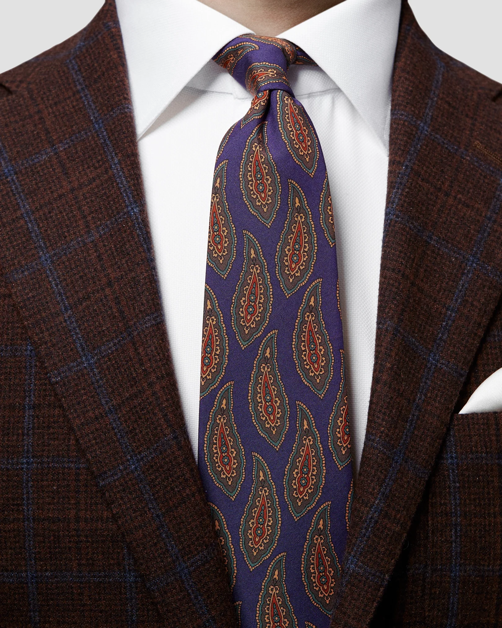 Eton - purple hand made tie