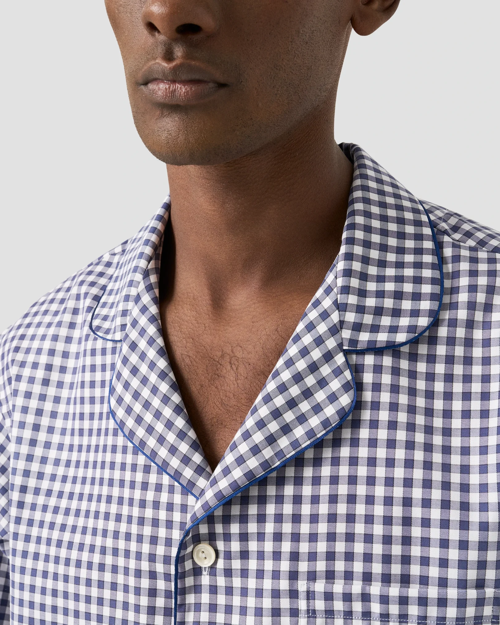 Eton - checked pyjama set navy blue