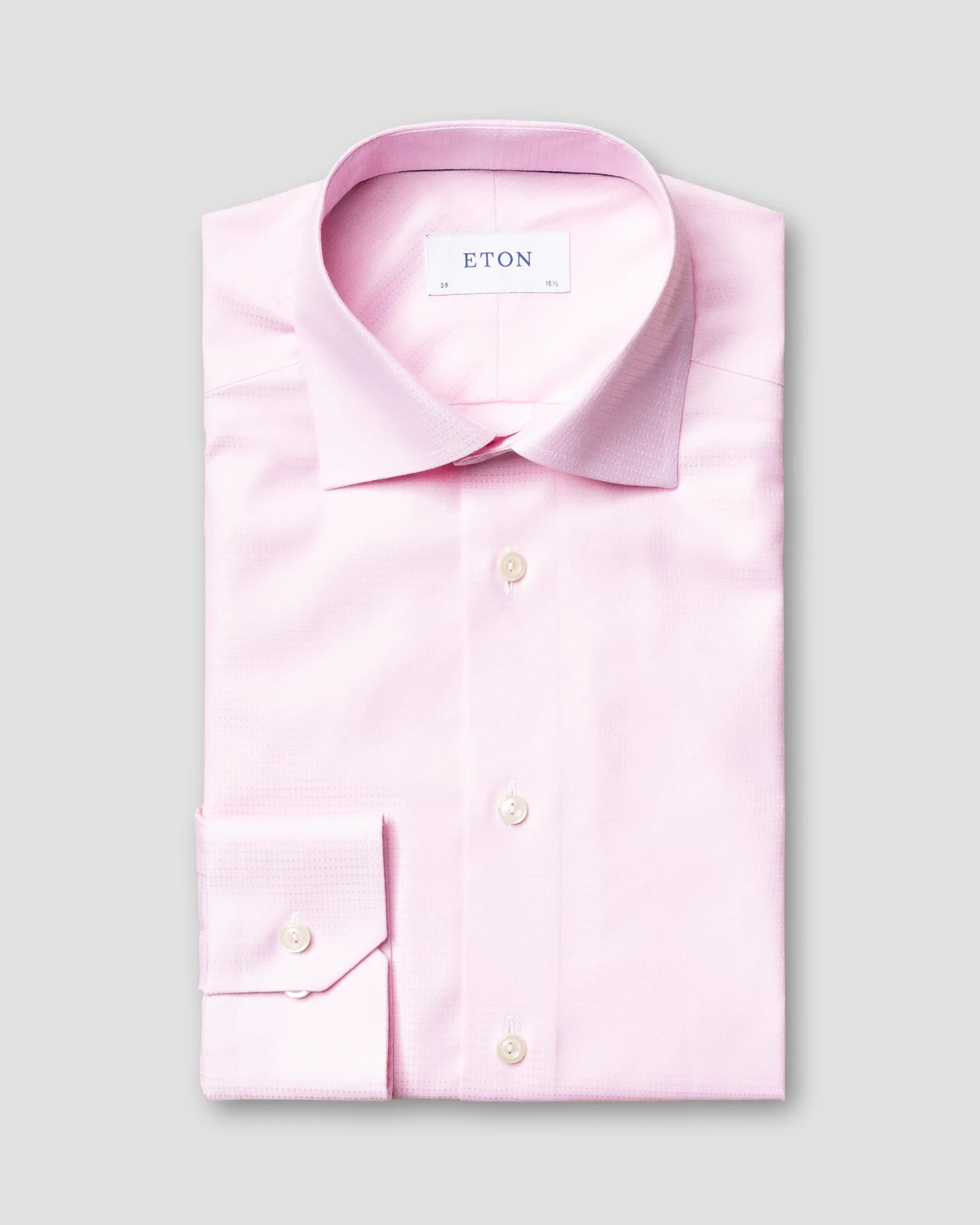 Eton - pink micro weave twill shirt