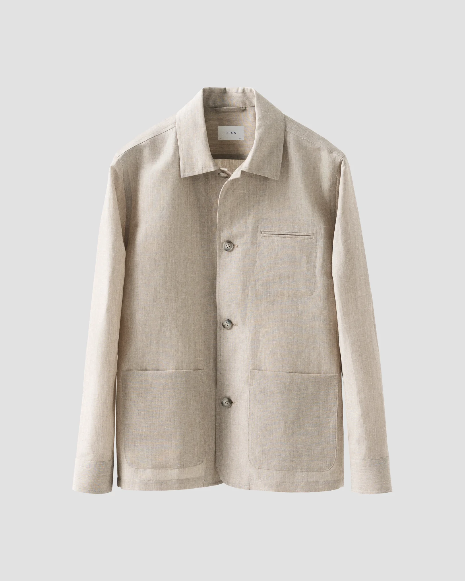 Eton - beige wool linen chore overshirt