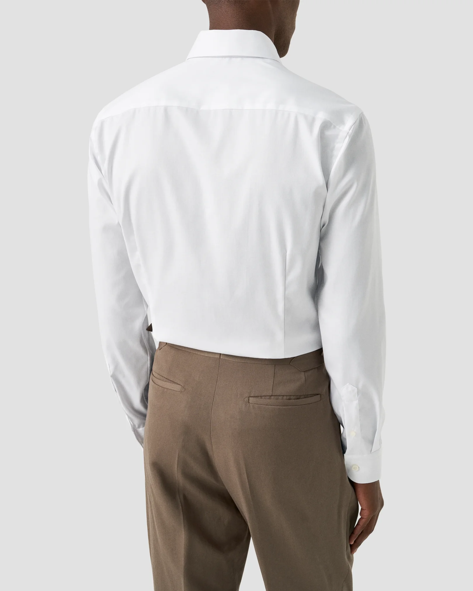 Eton - white signature twill wide spread rounded