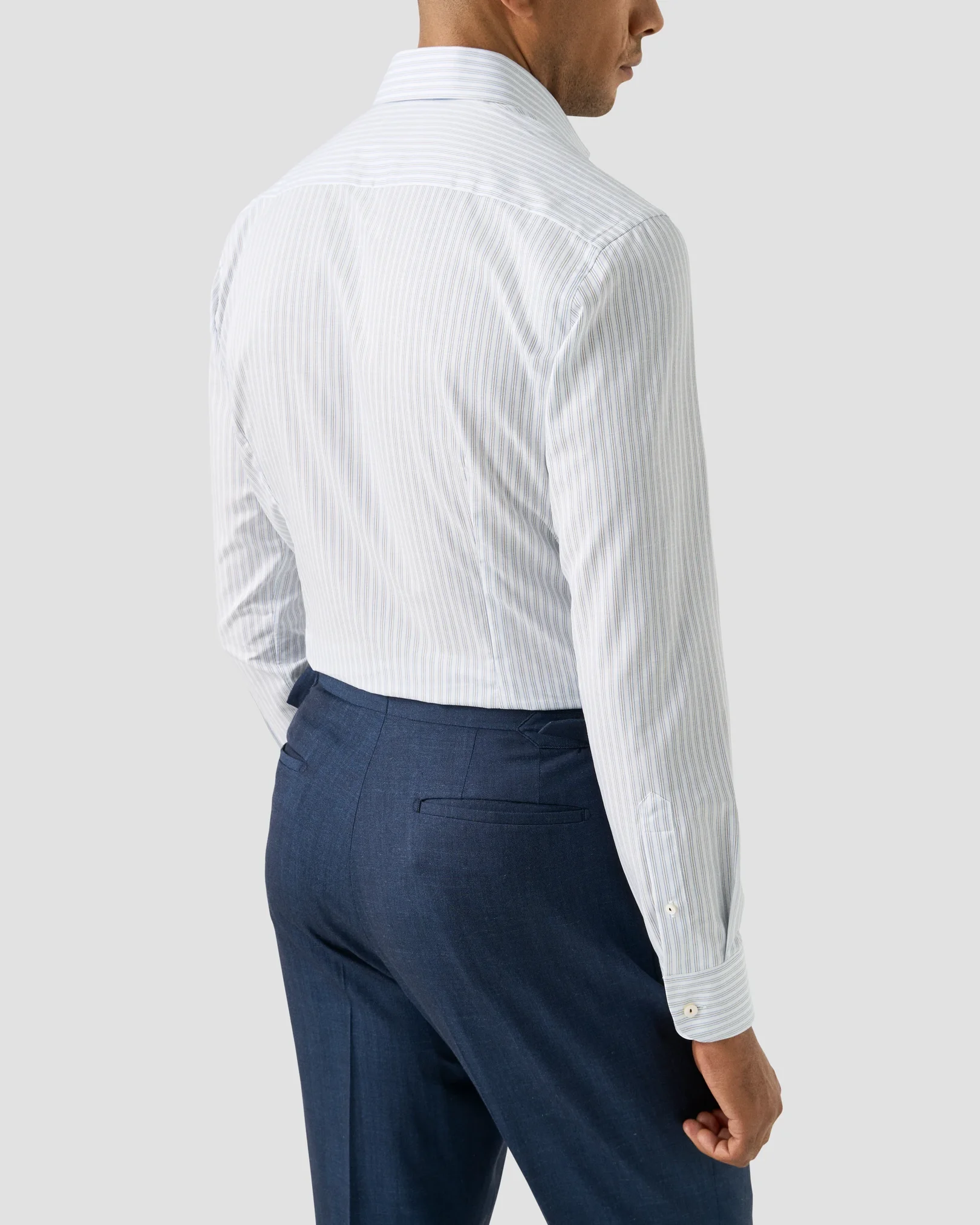 Eton - striped cotton linen shirt