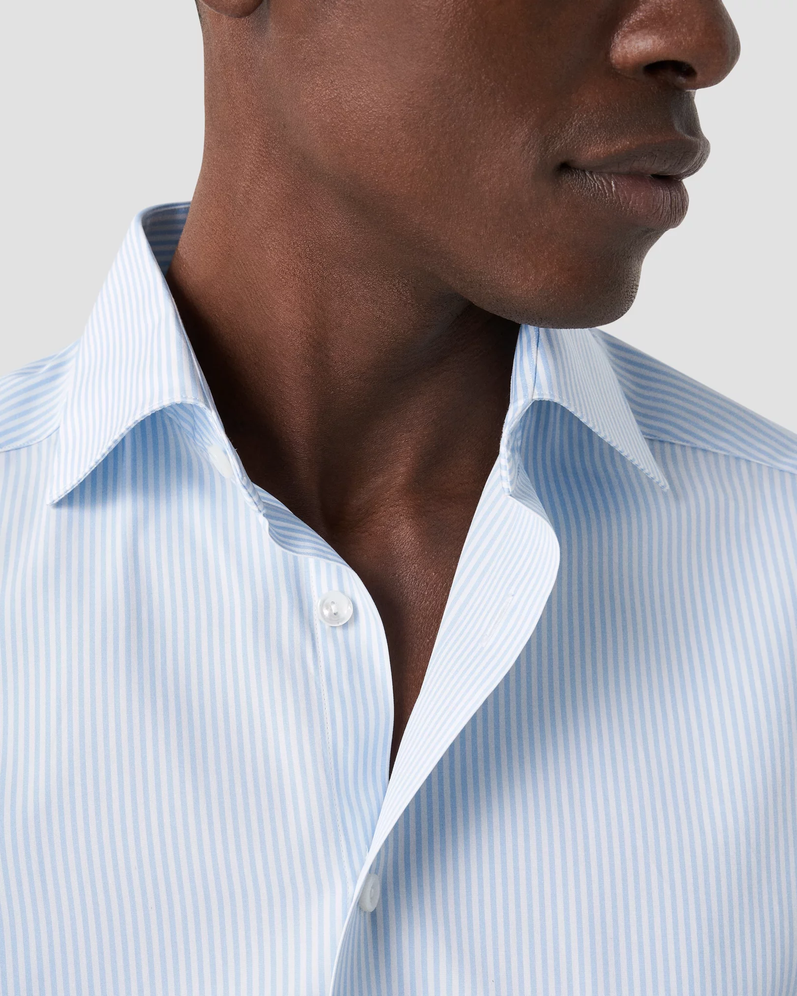 Eton - elevated striped poplin shirt