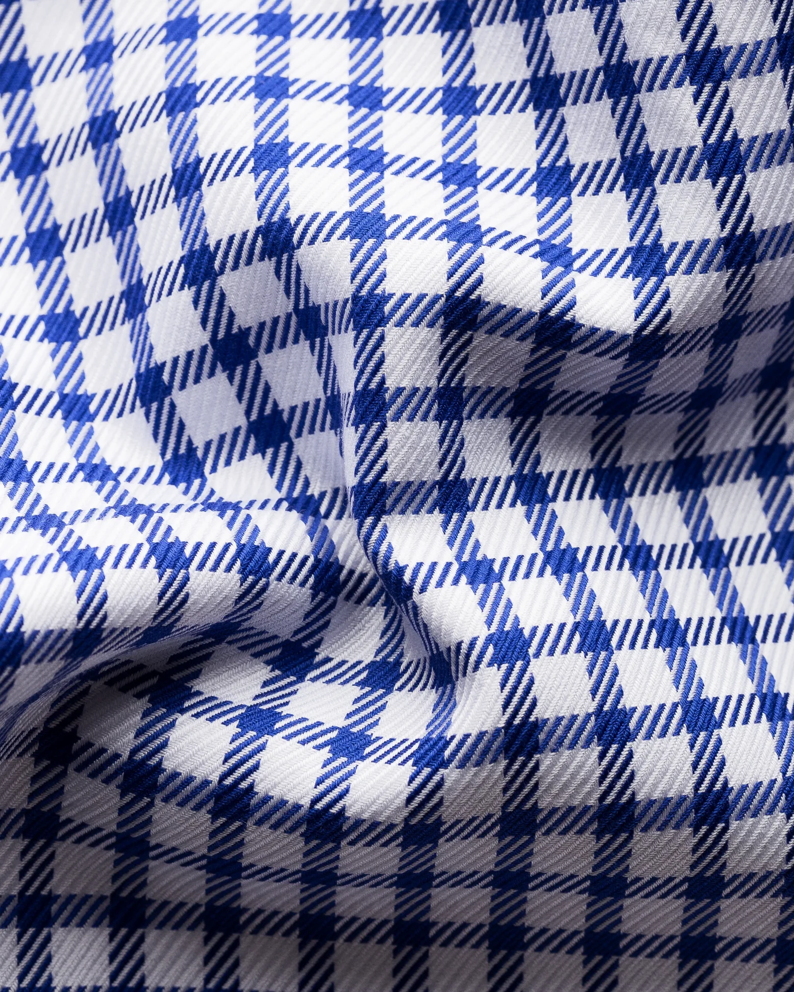 Eton - navy gingham shirt