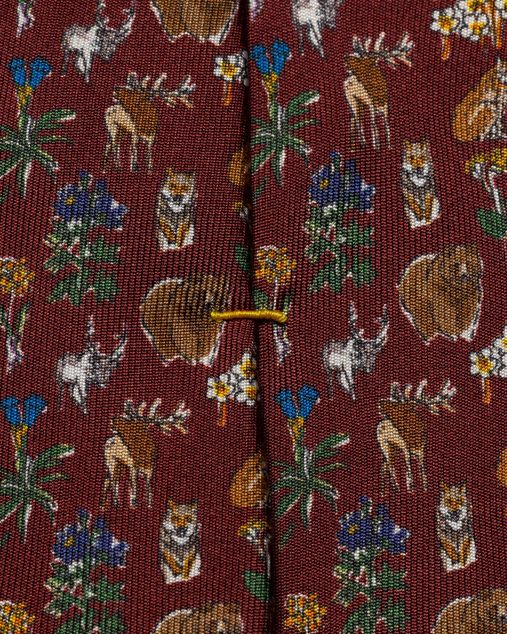 Eton - brown natura scandinavia print silk tie