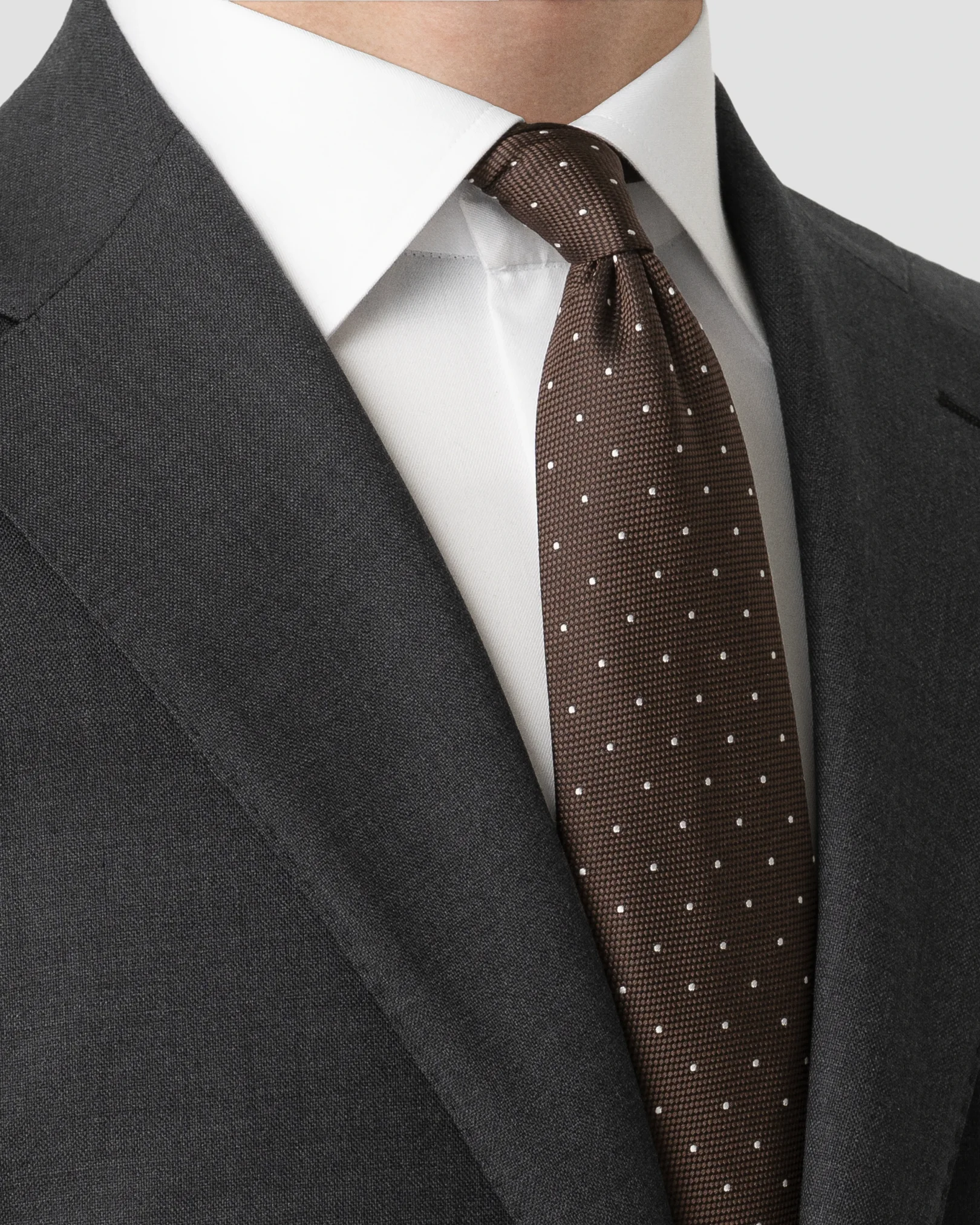 Eton - brown polka dot tie