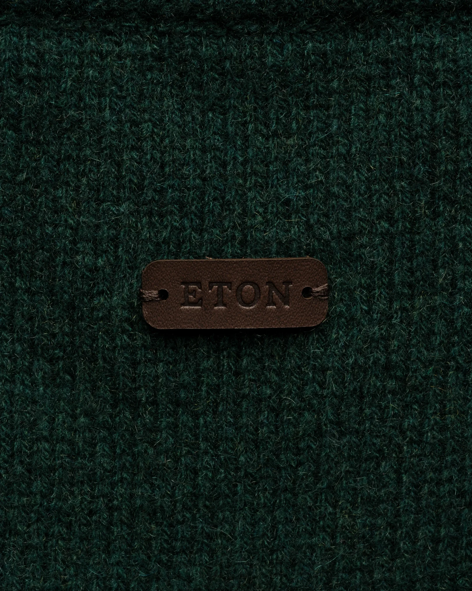 Eton - dark green cashmere knit crew neck