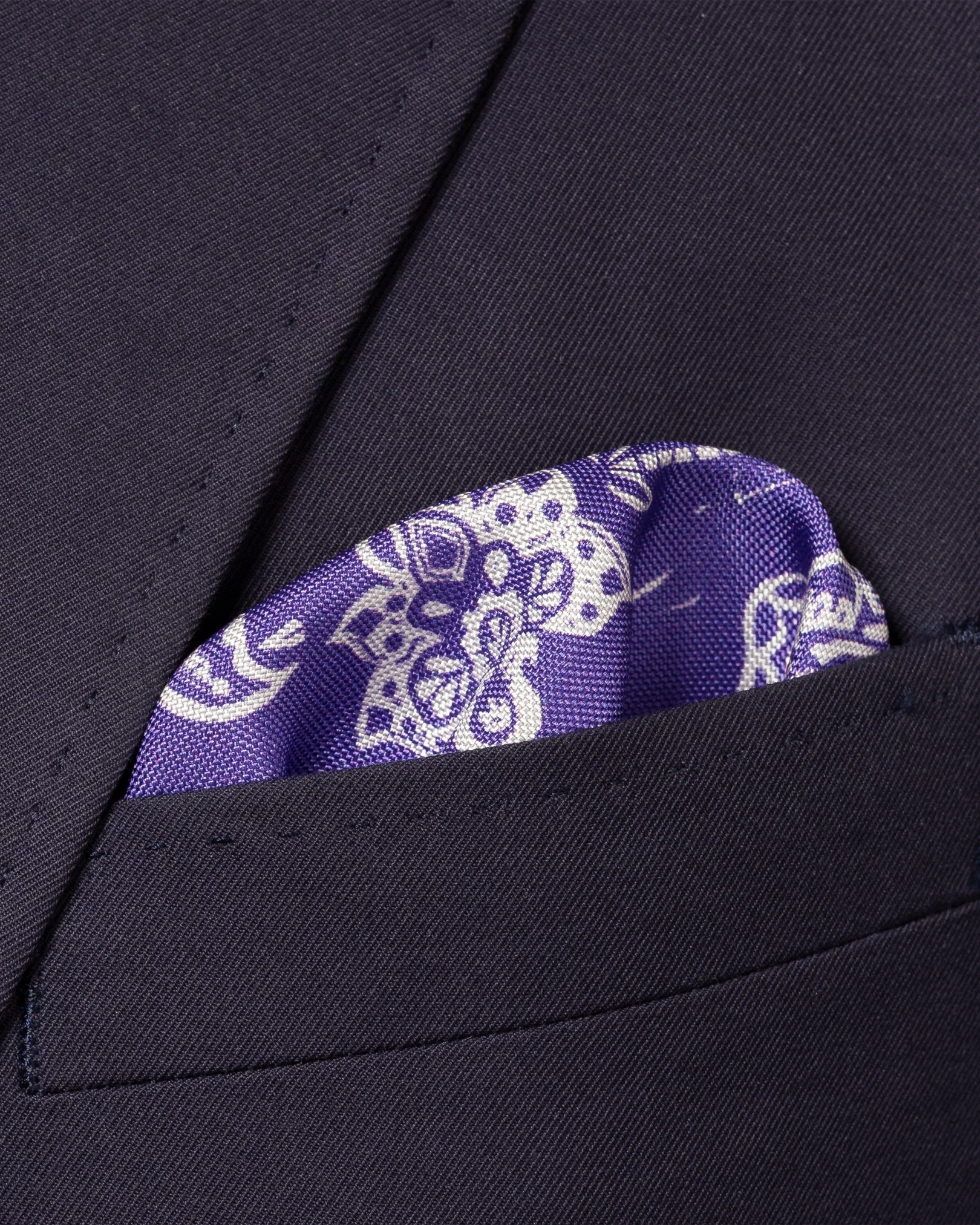 Eton - dark purple smart tone pocket square