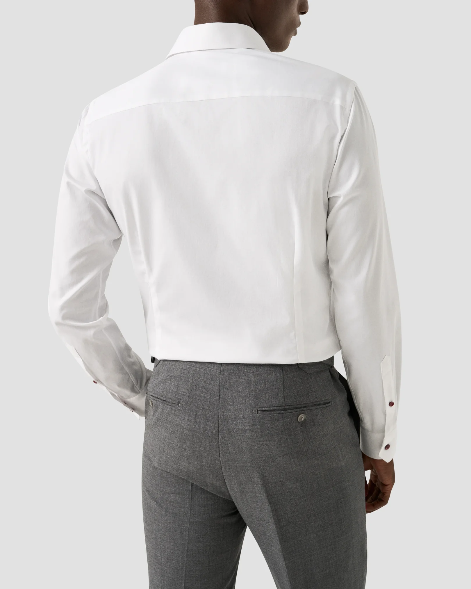 Eton - white plum effect signature twill shirt