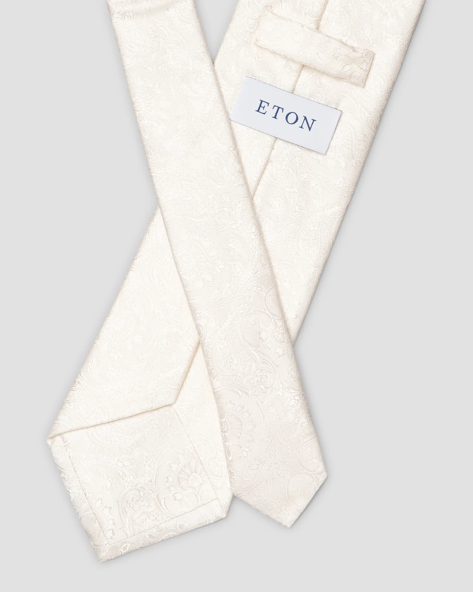 Eton - white wedding paisley tie tie