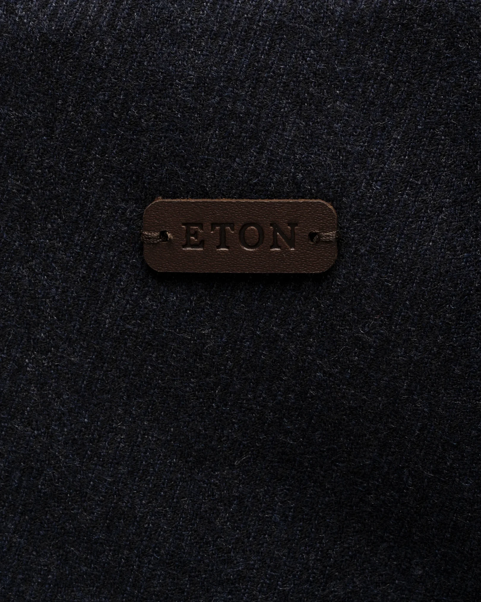 Eton - navy blue wool structure vest