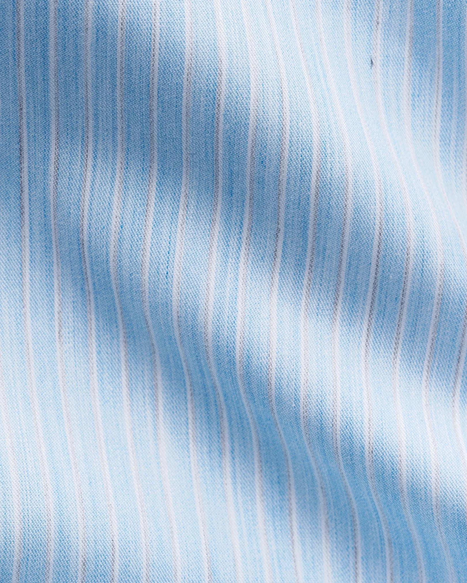 Eton - light blue striped melange fine twill shirt