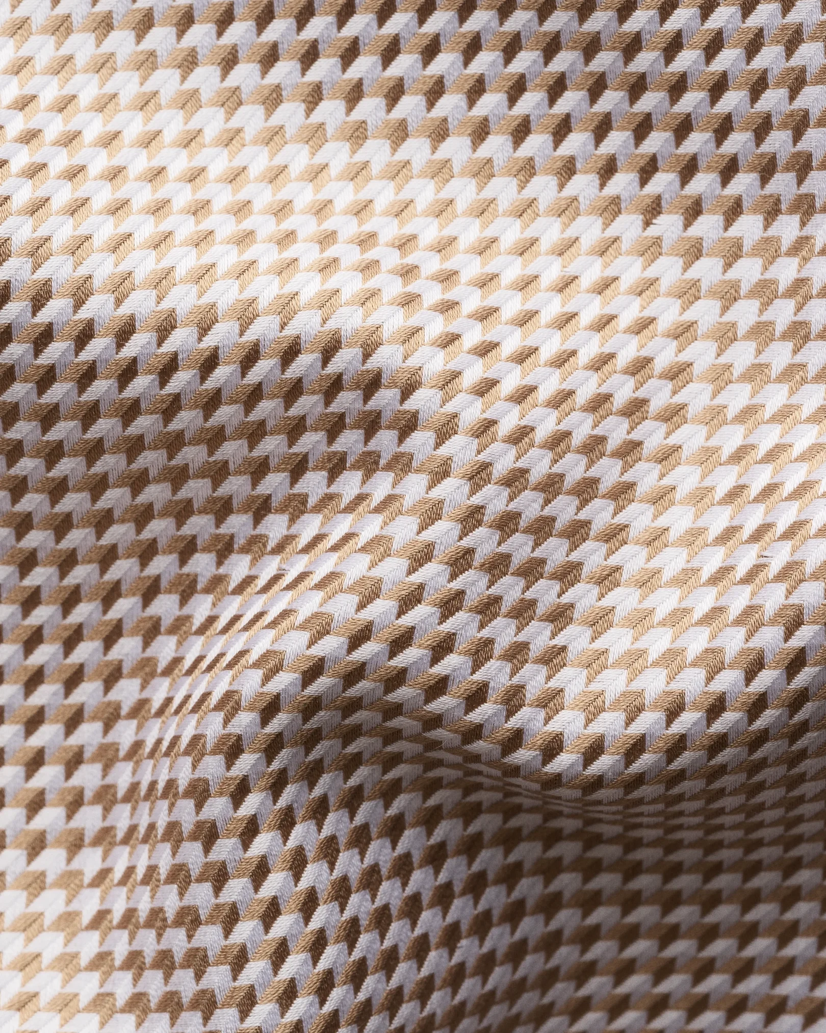 Eton - beige houndstooth king twill shirt