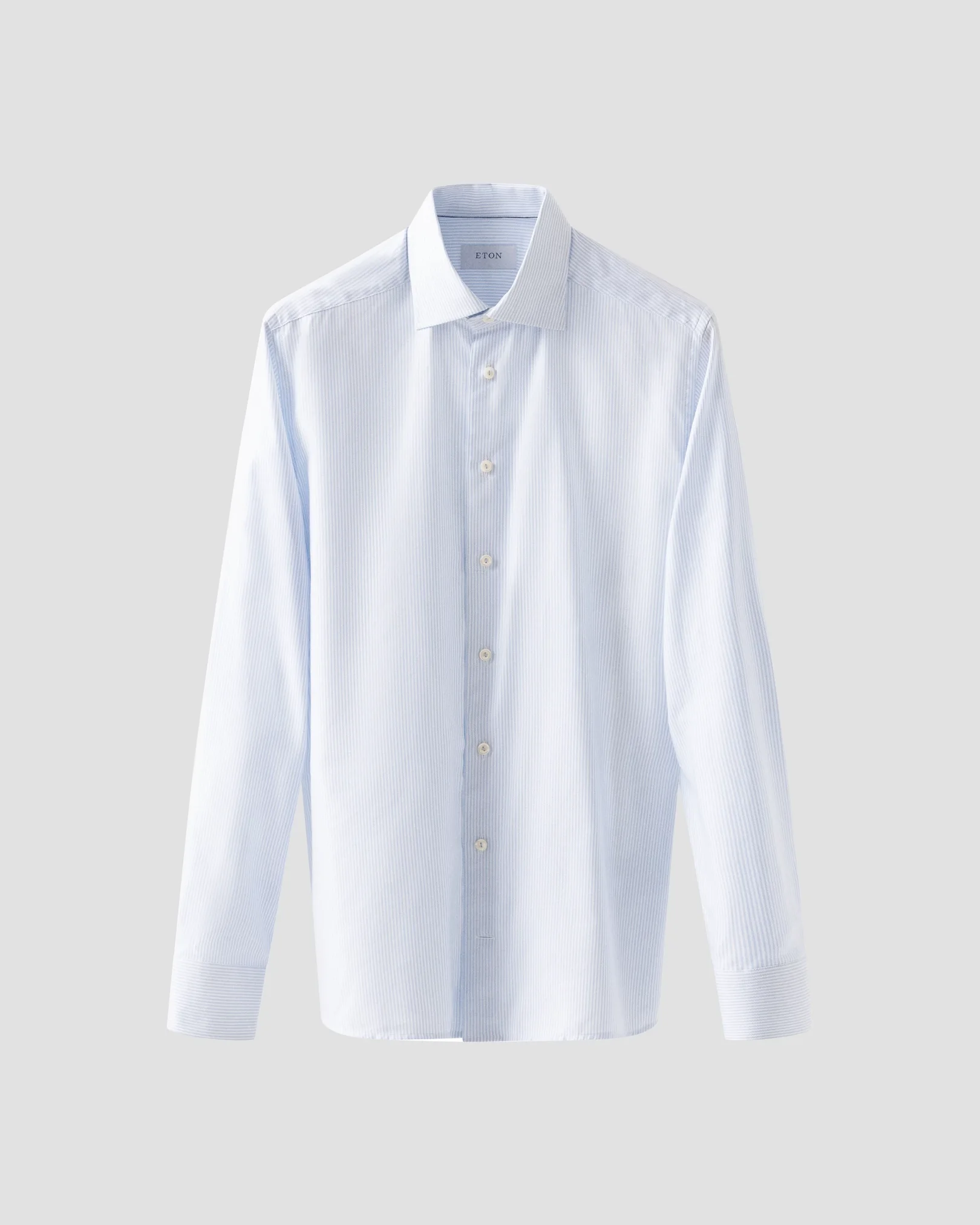 Eton - Light Blue Striped Cotton & TENCEL™ Lyocell Shirt