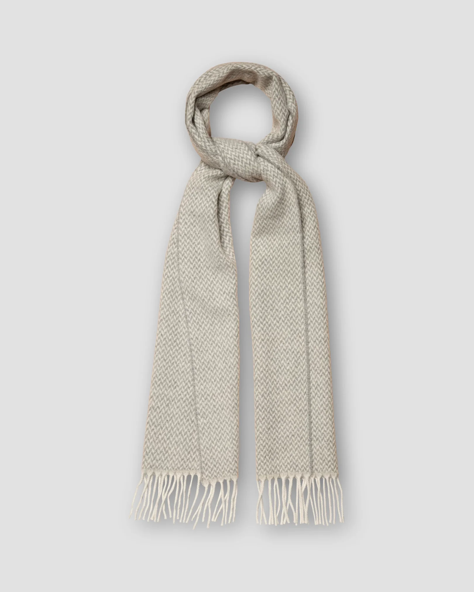 Eton - mid grey herringbone scarf