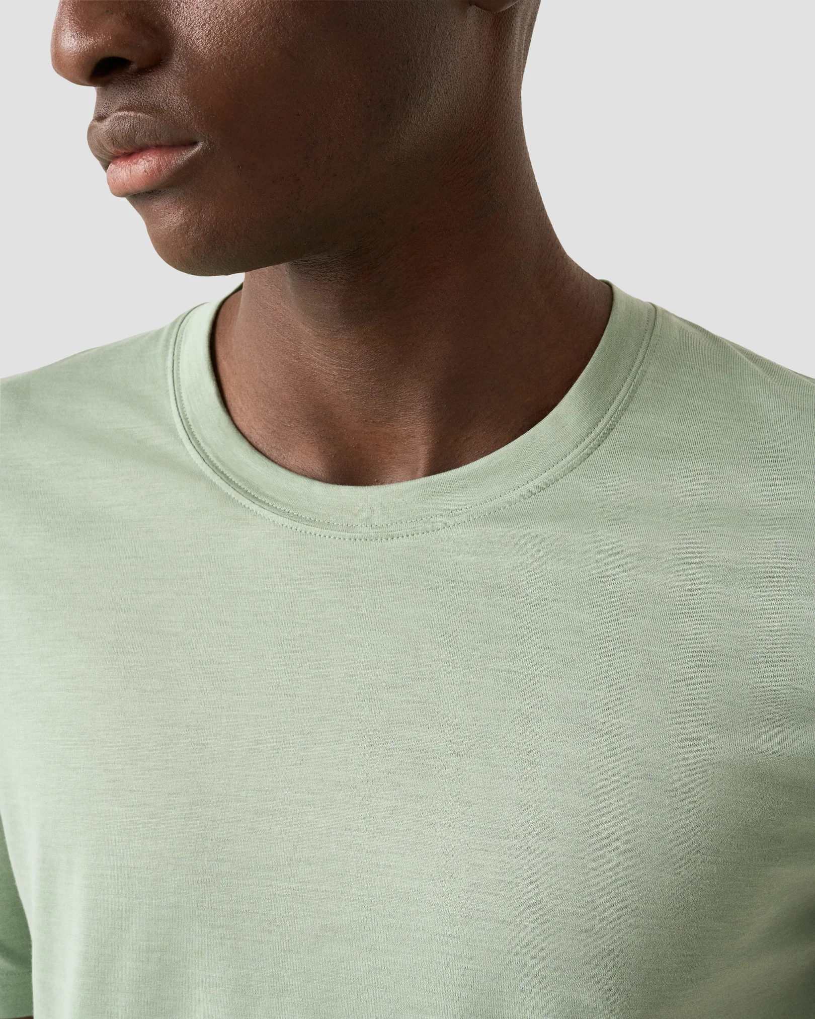 Eton - mid green cotton and silk t shirt