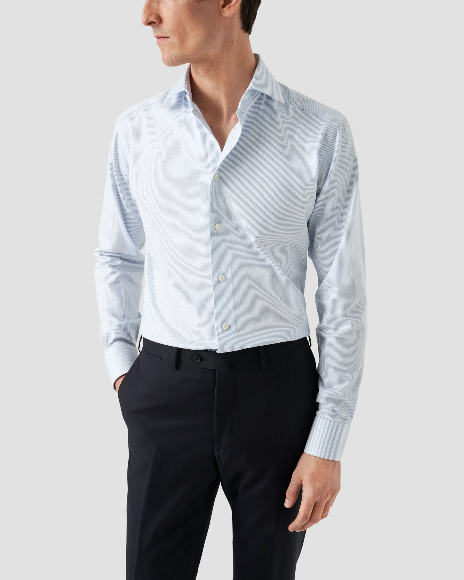 Eton - Striped Cotton Tencel™ Lyocell Shirt